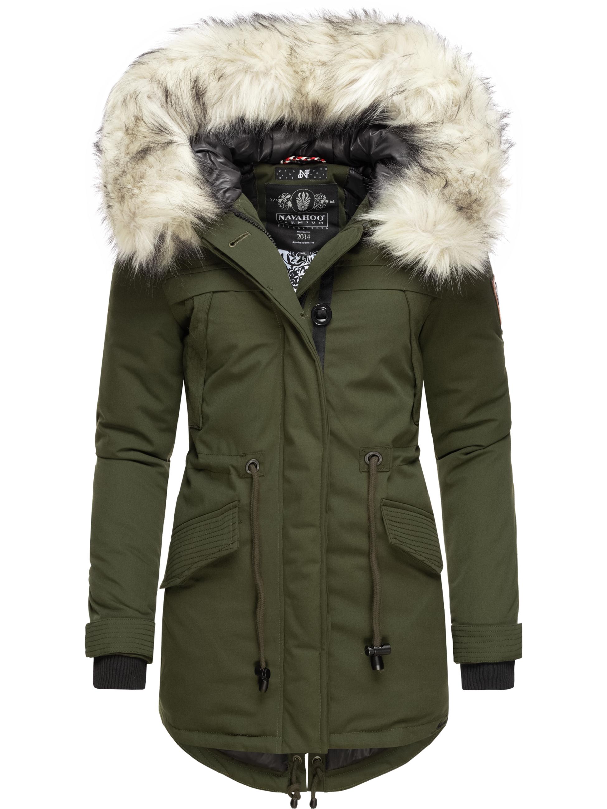 Winterparka mit abnehmbarem Kunstfell "Lady Like" Grün