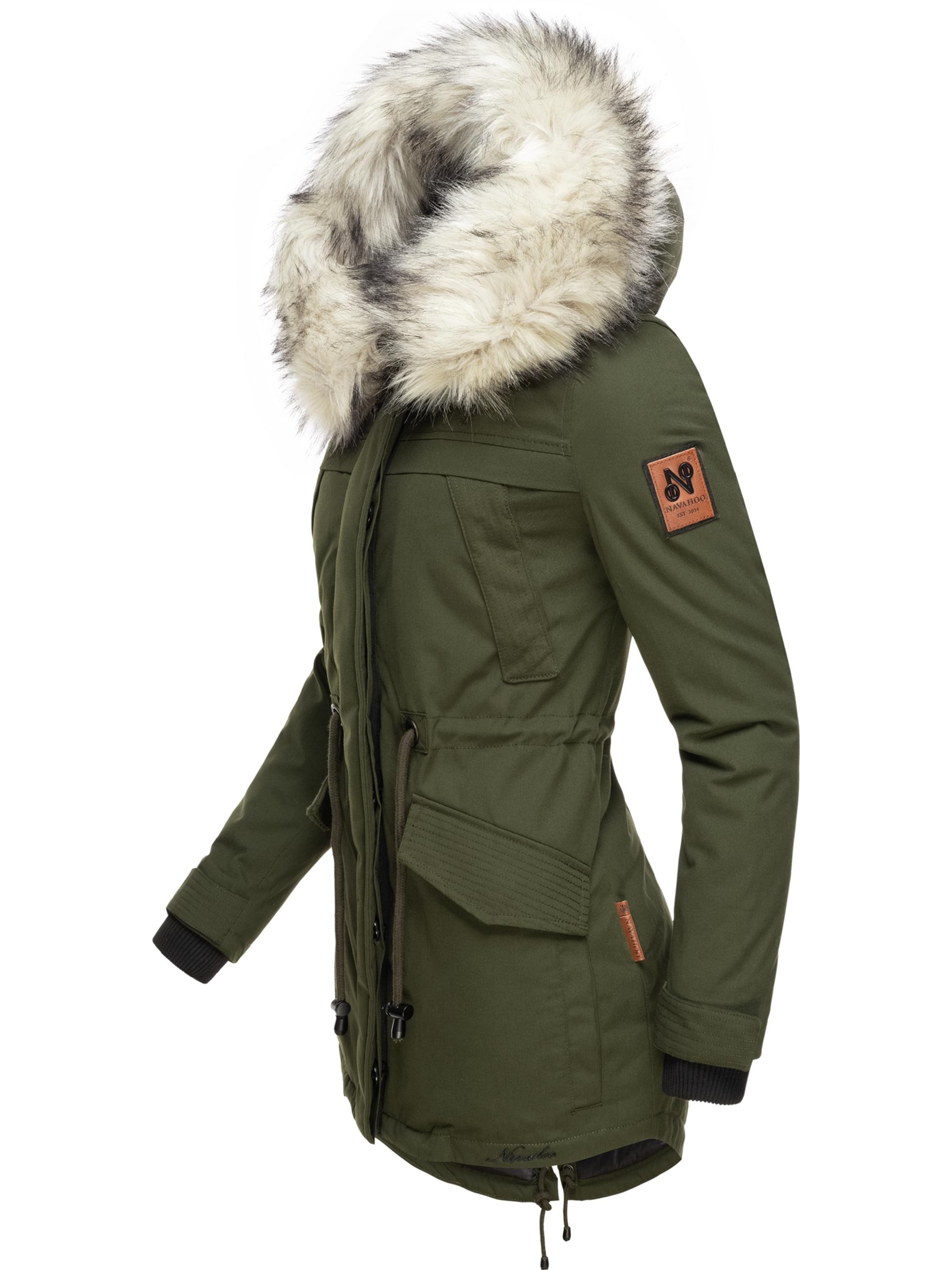 Winterparka mit abnehmbarem Kunstfell "Lady Like" Grün