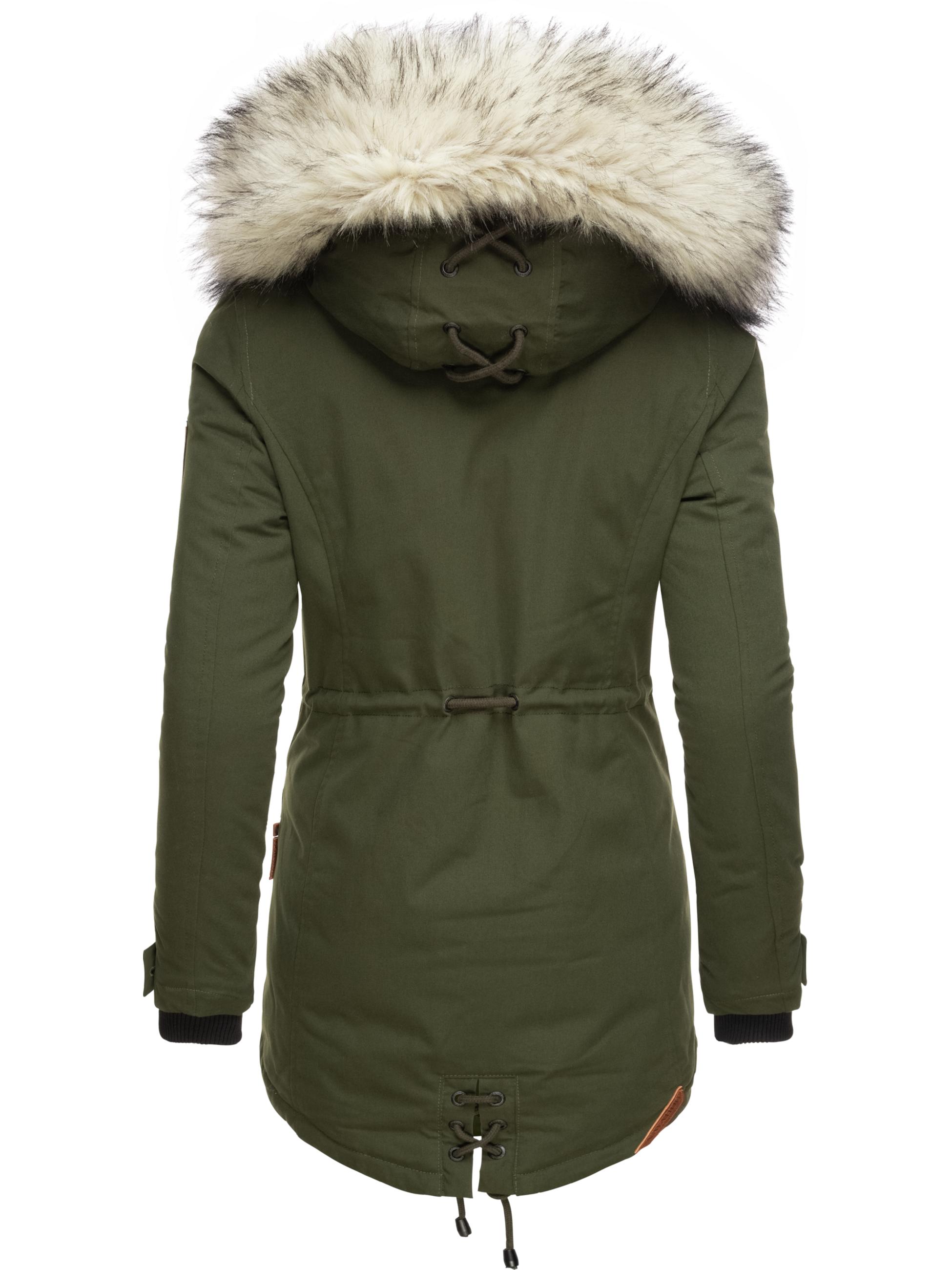 Winterparka mit abnehmbarem Kunstfell "Lady Like" Grün