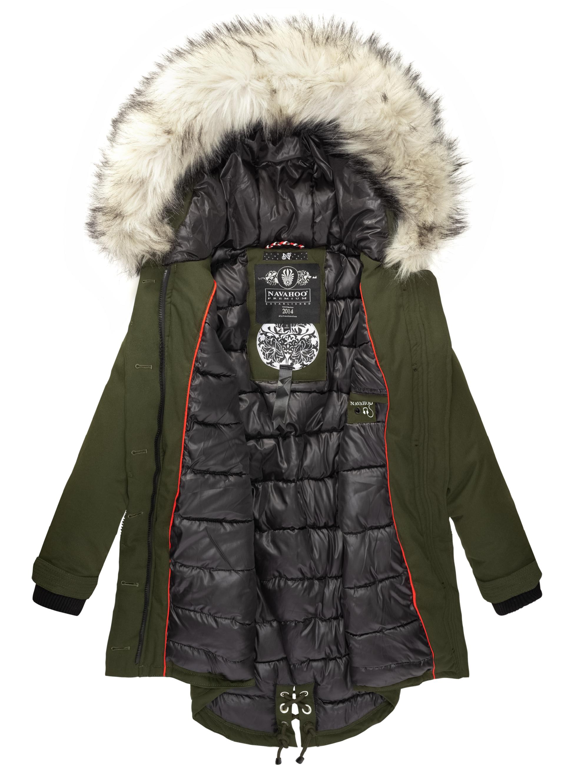 Winterparka mit abnehmbarem Kunstfell "Lady Like" Grün