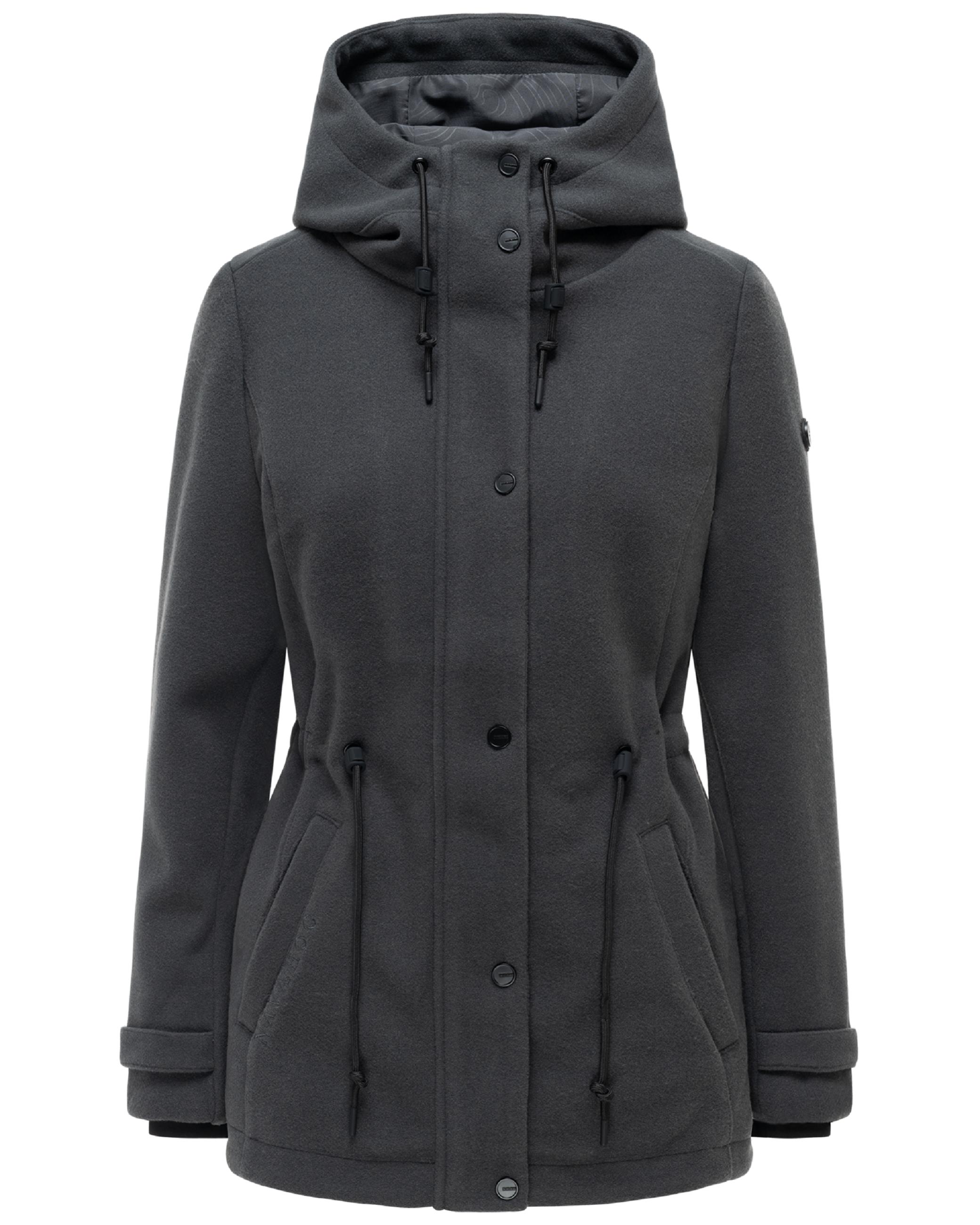 Leichte Übergangsjacke in Wollmantel-Optik "Lächelstern 14" Anthracite