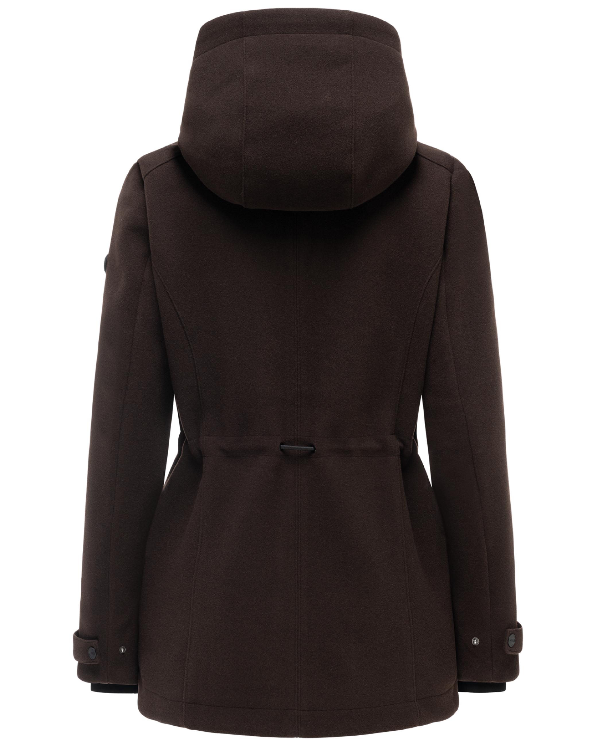 Leichte Übergangsjacke in Wollmantel-Optik "Lächelstern 14" Choco