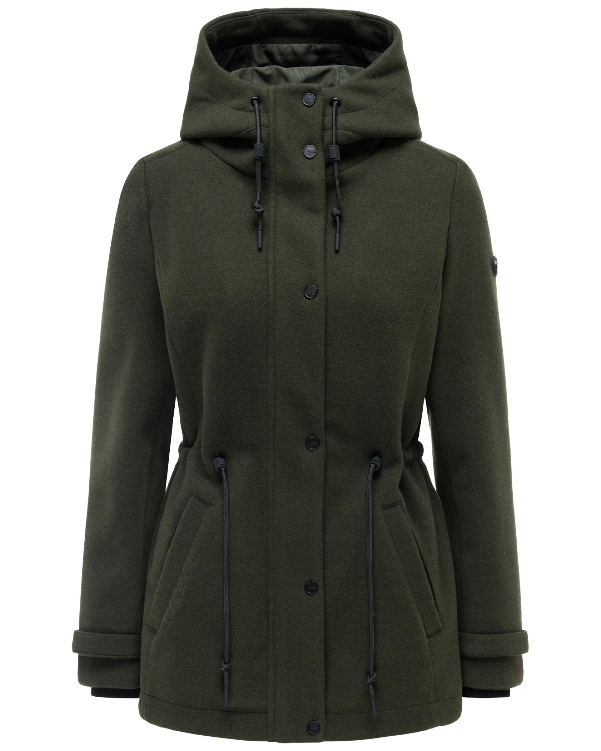 Leichte Übergangsjacke in Wollmantel-Optik "Lächelstern 14" Dark Olive