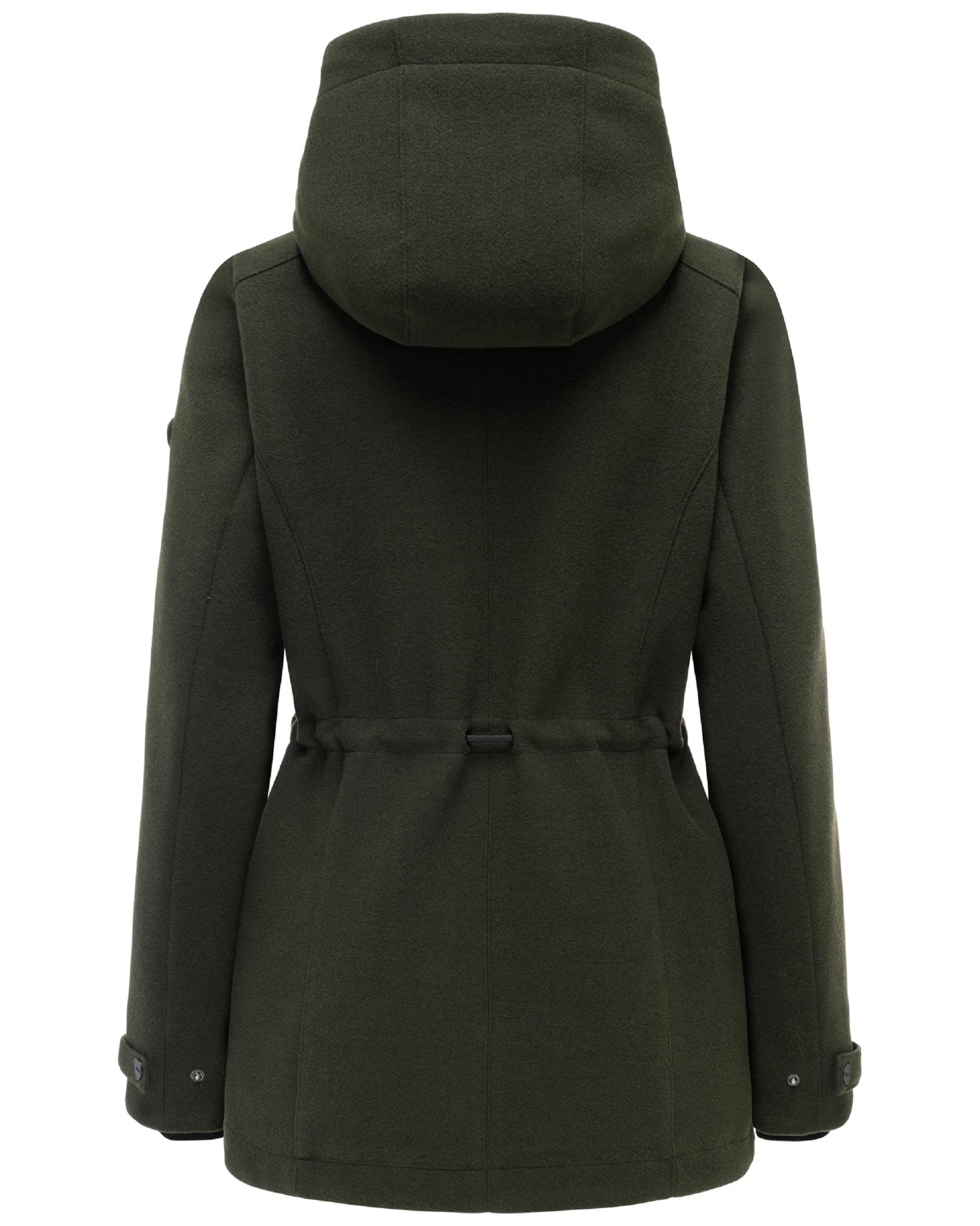 Leichte Übergangsjacke in Wollmantel-Optik "Lächelstern 14" Dark Olive