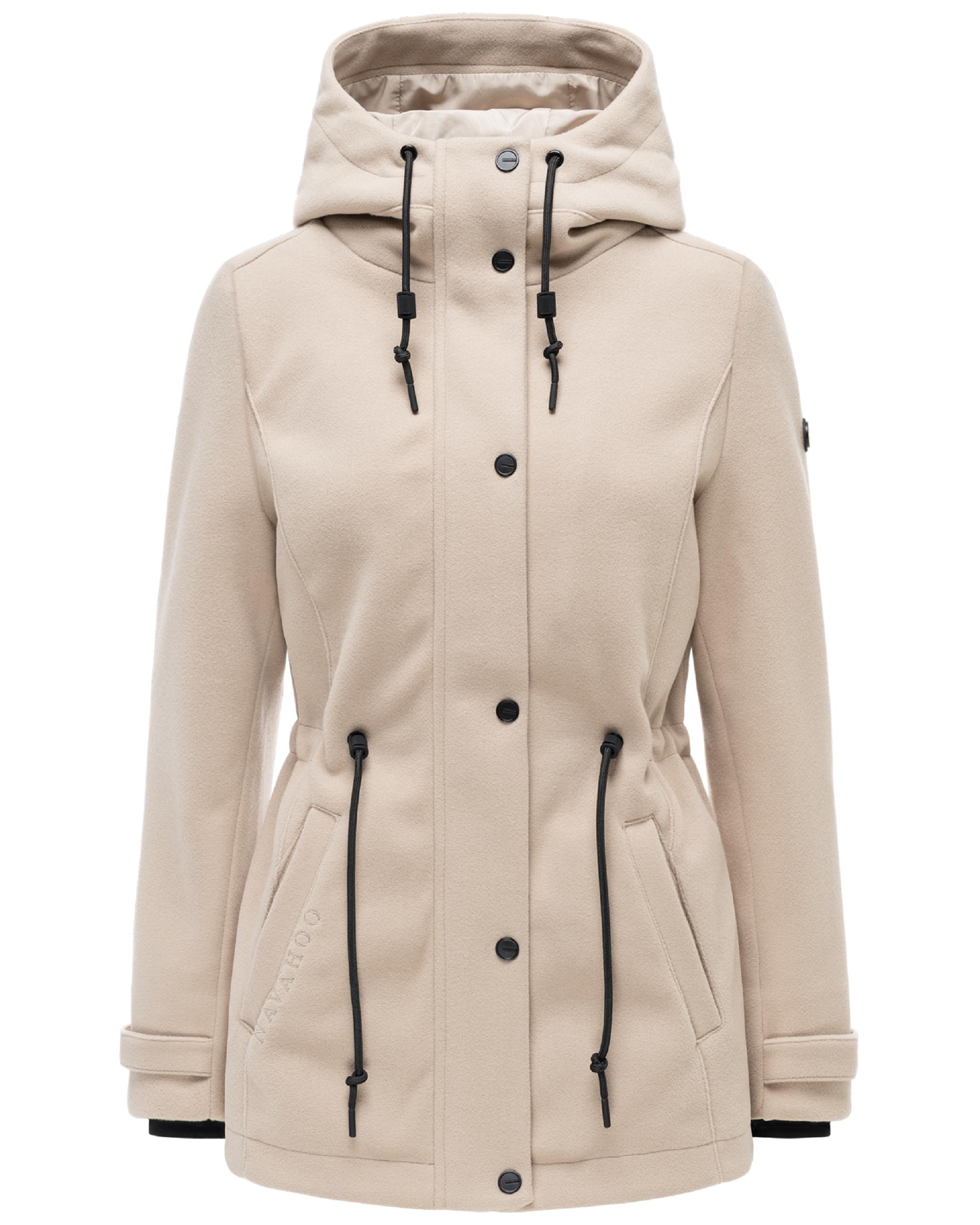 Leichte Übergangsjacke in Wollmantel-Optik "Lächelstern 14" Light Taupe