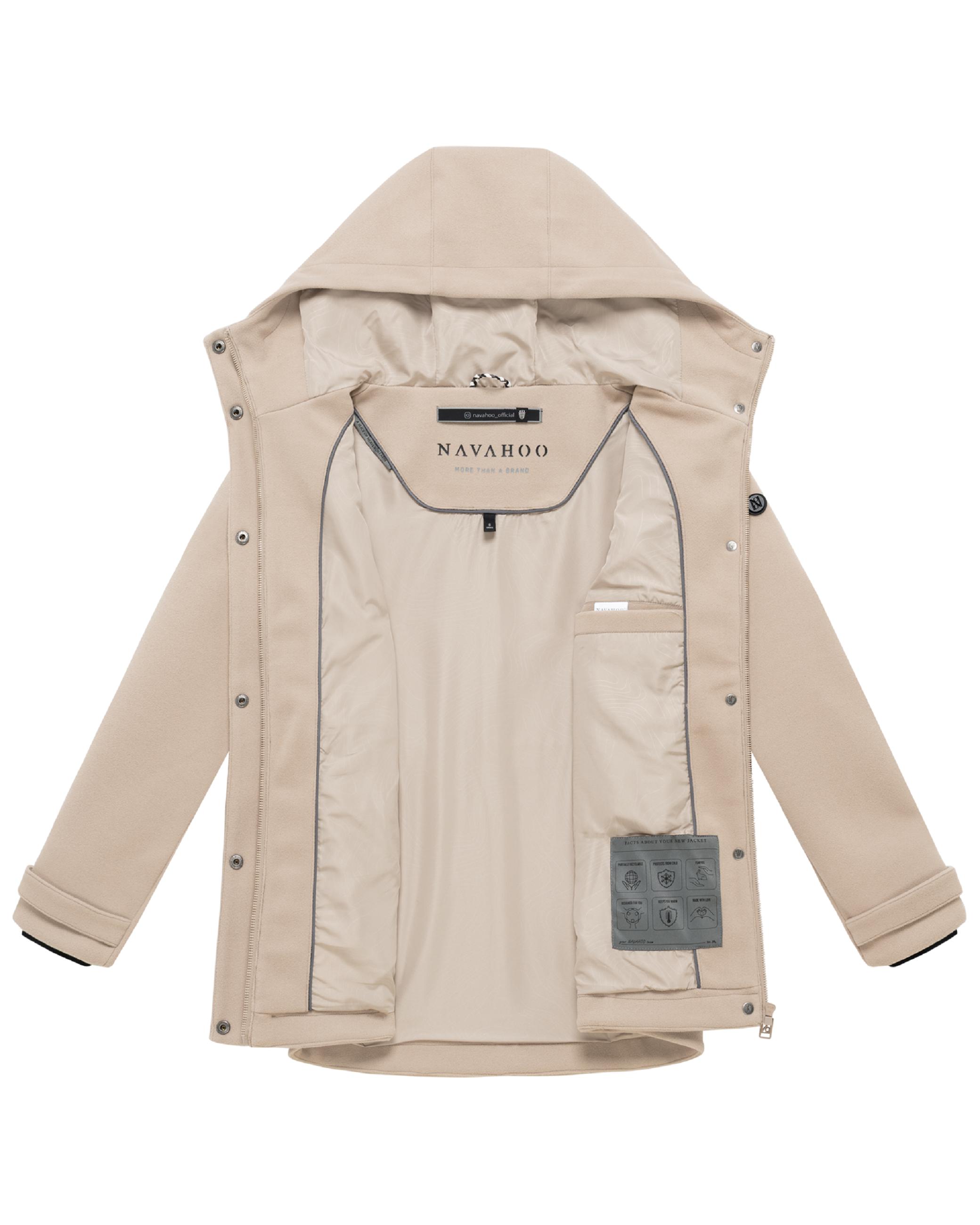 Leichte Übergangsjacke in Wollmantel-Optik "Lächelstern 14" Light Taupe