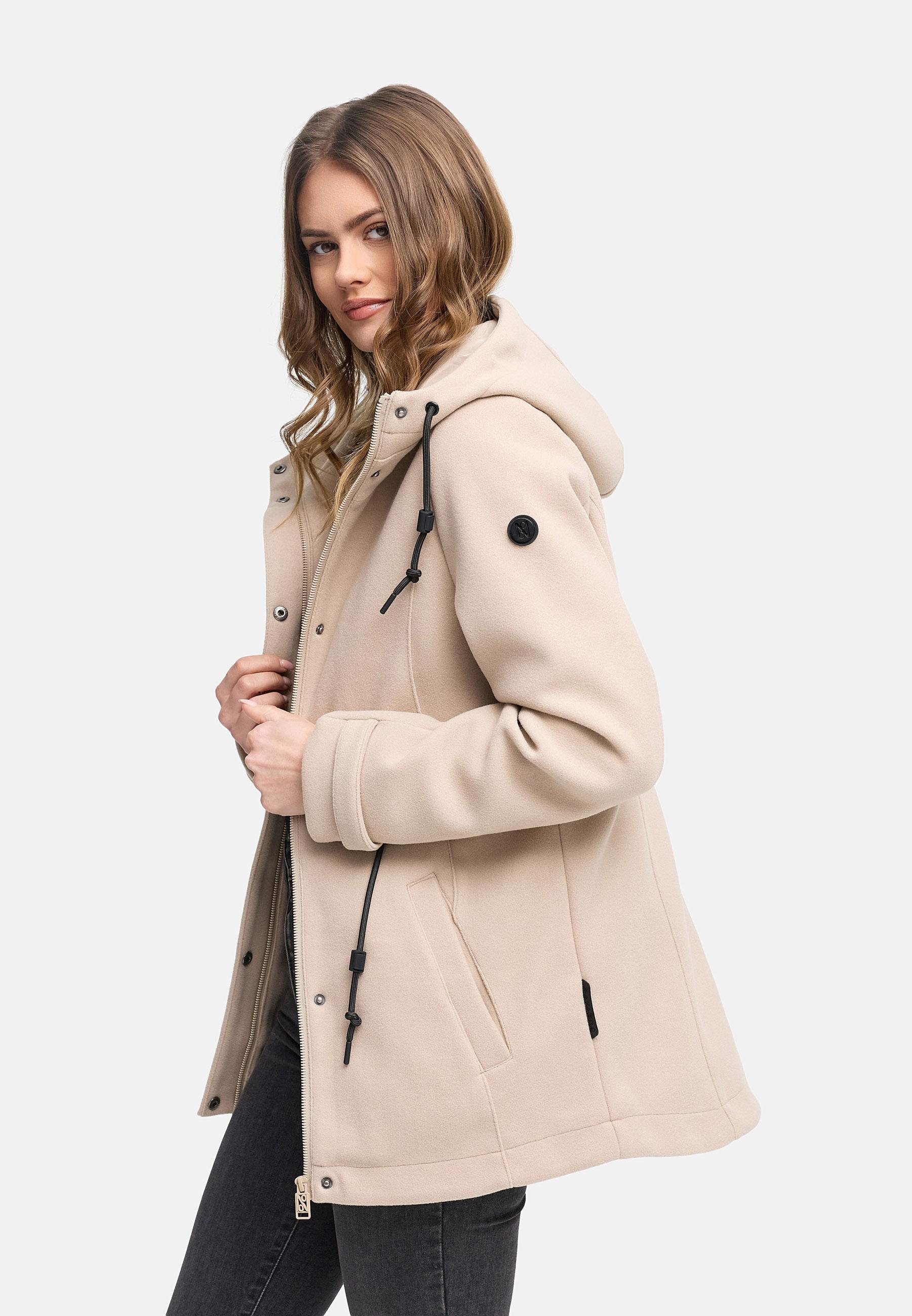 Leichte Übergangsjacke in Wollmantel-Optik "Lächelstern 14" Light Taupe