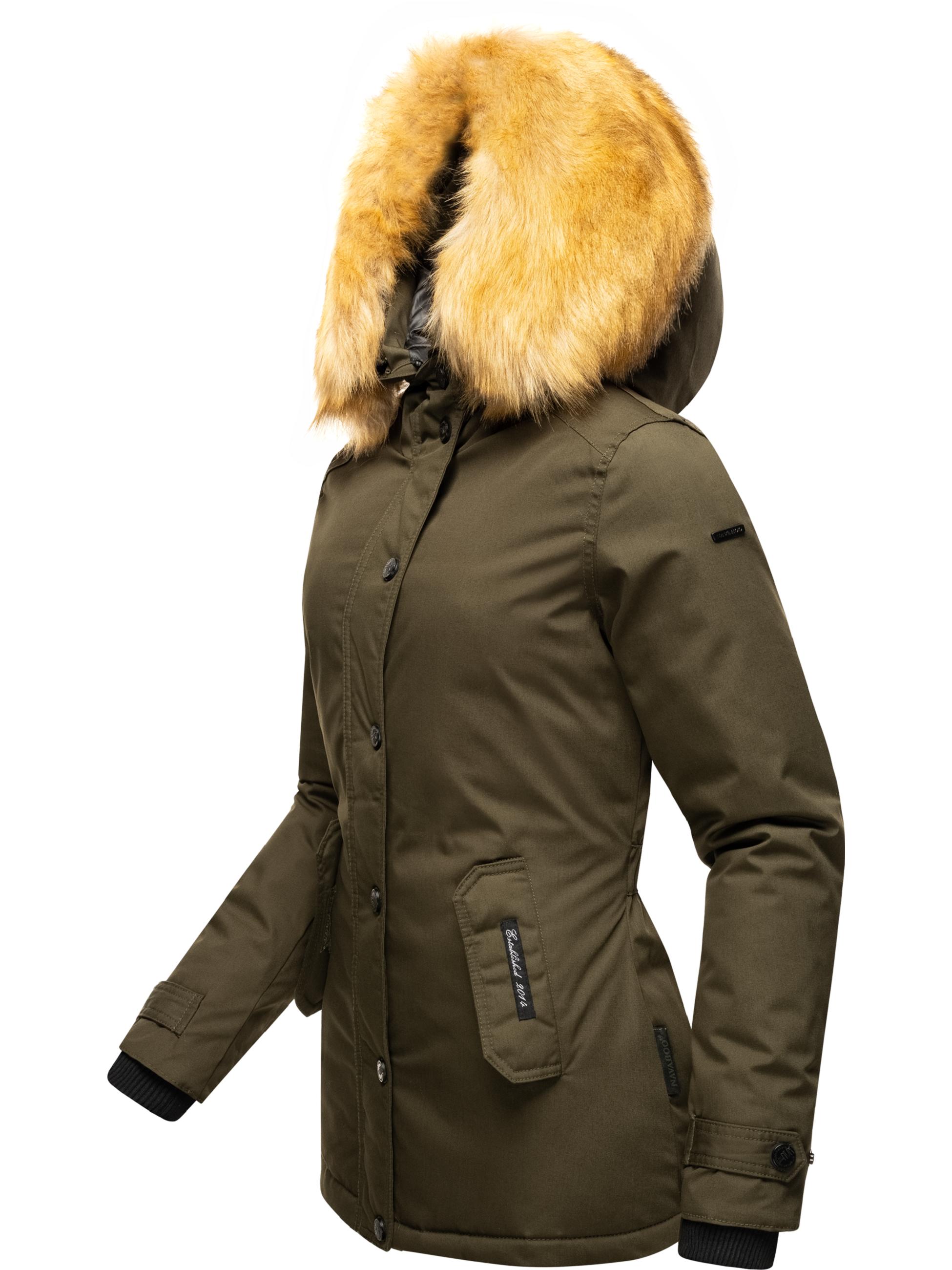 Winterparka mit Kapuze "Laura" Olive