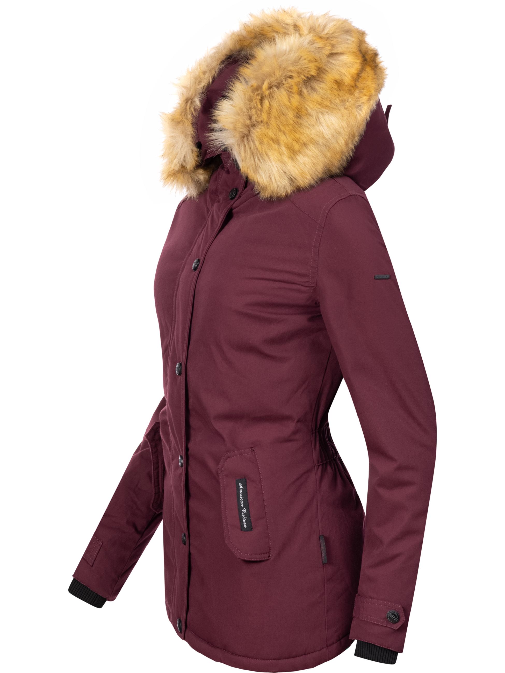 Winterparka mit Kapuze "Laura" Weinrot