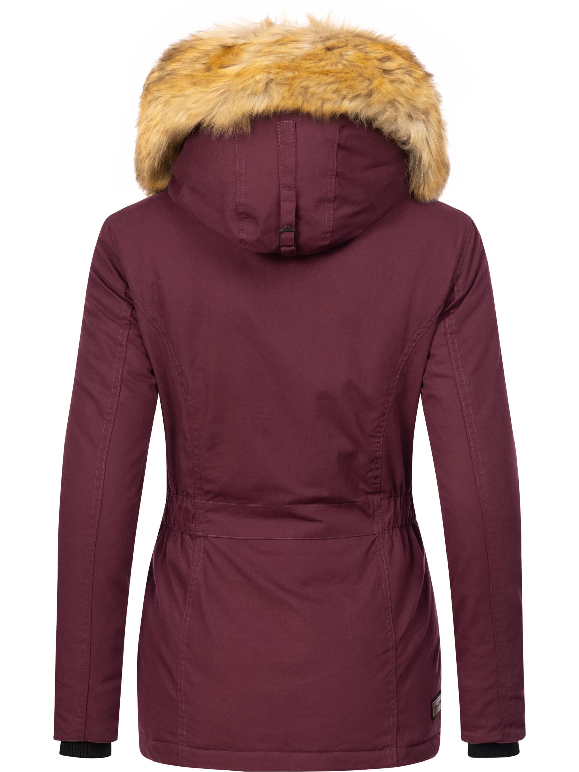 Winterparka mit Kapuze "Laura" Weinrot