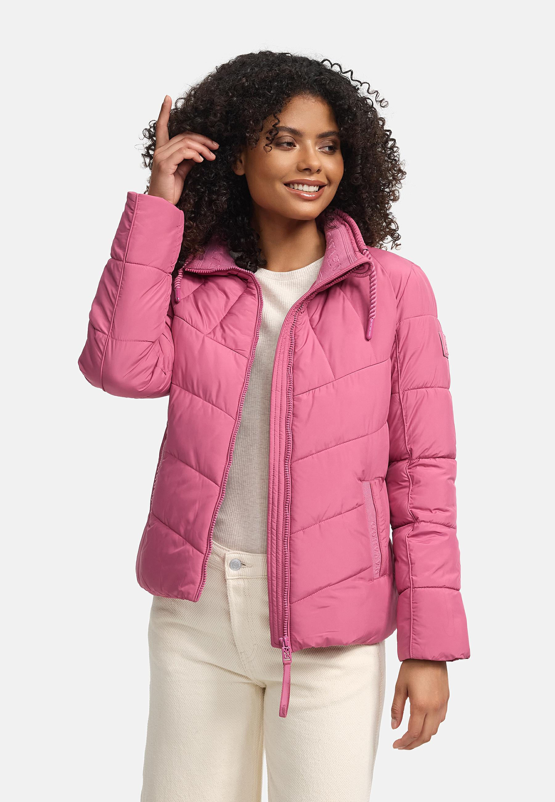 Steppjacke mit hohem Kragen "Liebesfee 14" Berry Rouge