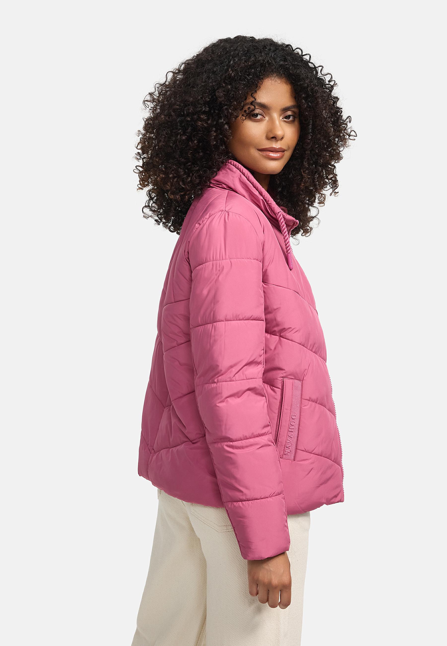 Steppjacke mit hohem Kragen "Liebesfee 14" Berry Rouge