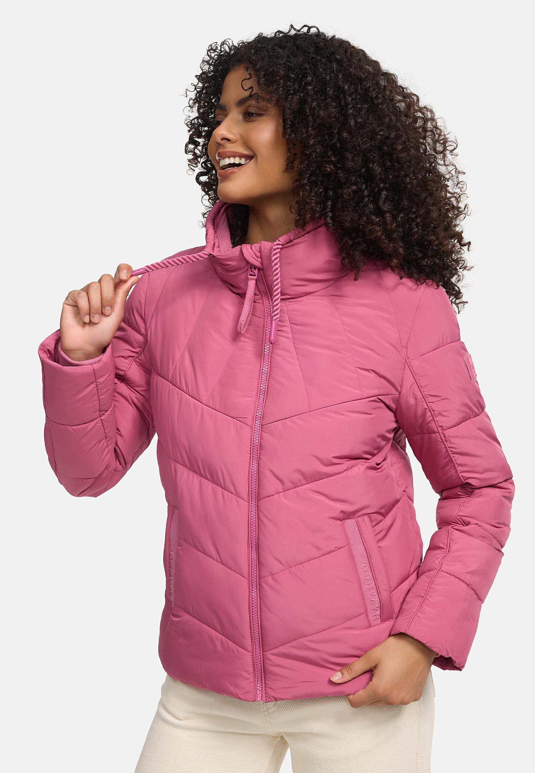 Steppjacke mit hohem Kragen "Liebesfee 14" Berry Rouge