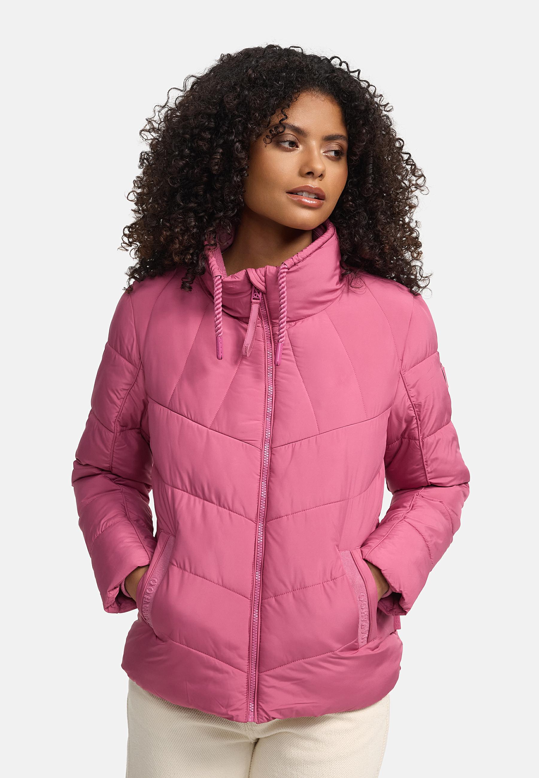 Steppjacke mit hohem Kragen "Liebesfee 14" Berry Rouge