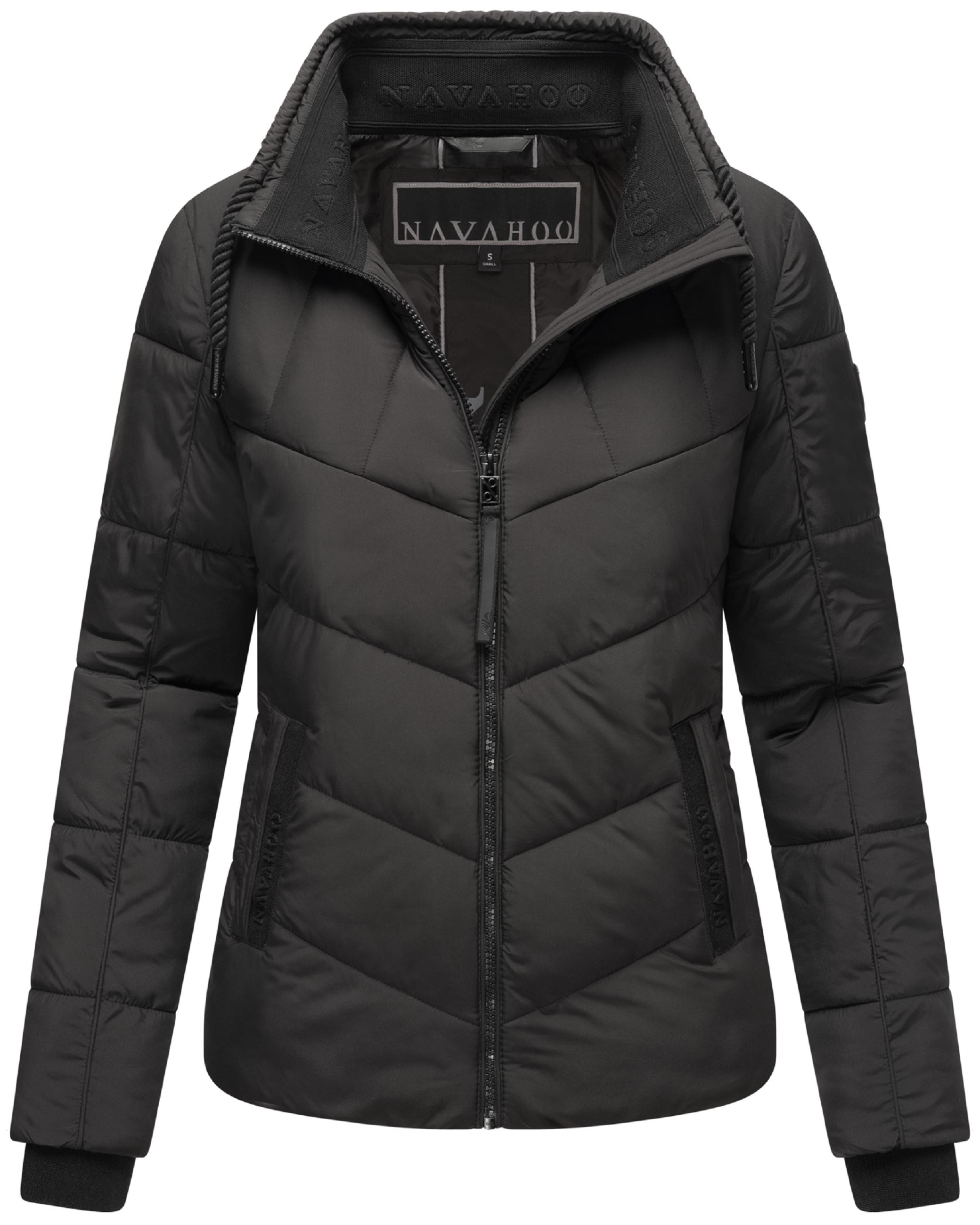 Steppjacke mit hohem Kragen "Liebesfee 14" Black