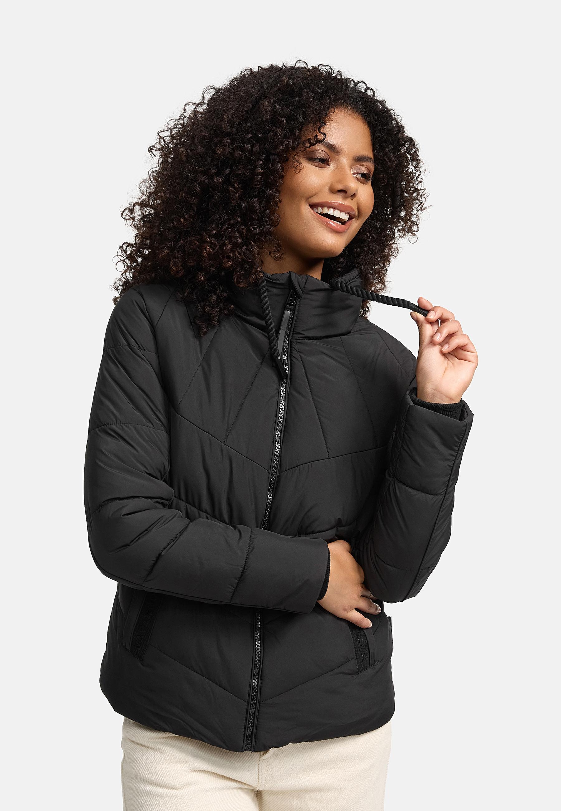 Steppjacke mit hohem Kragen "Liebesfee 14" Black