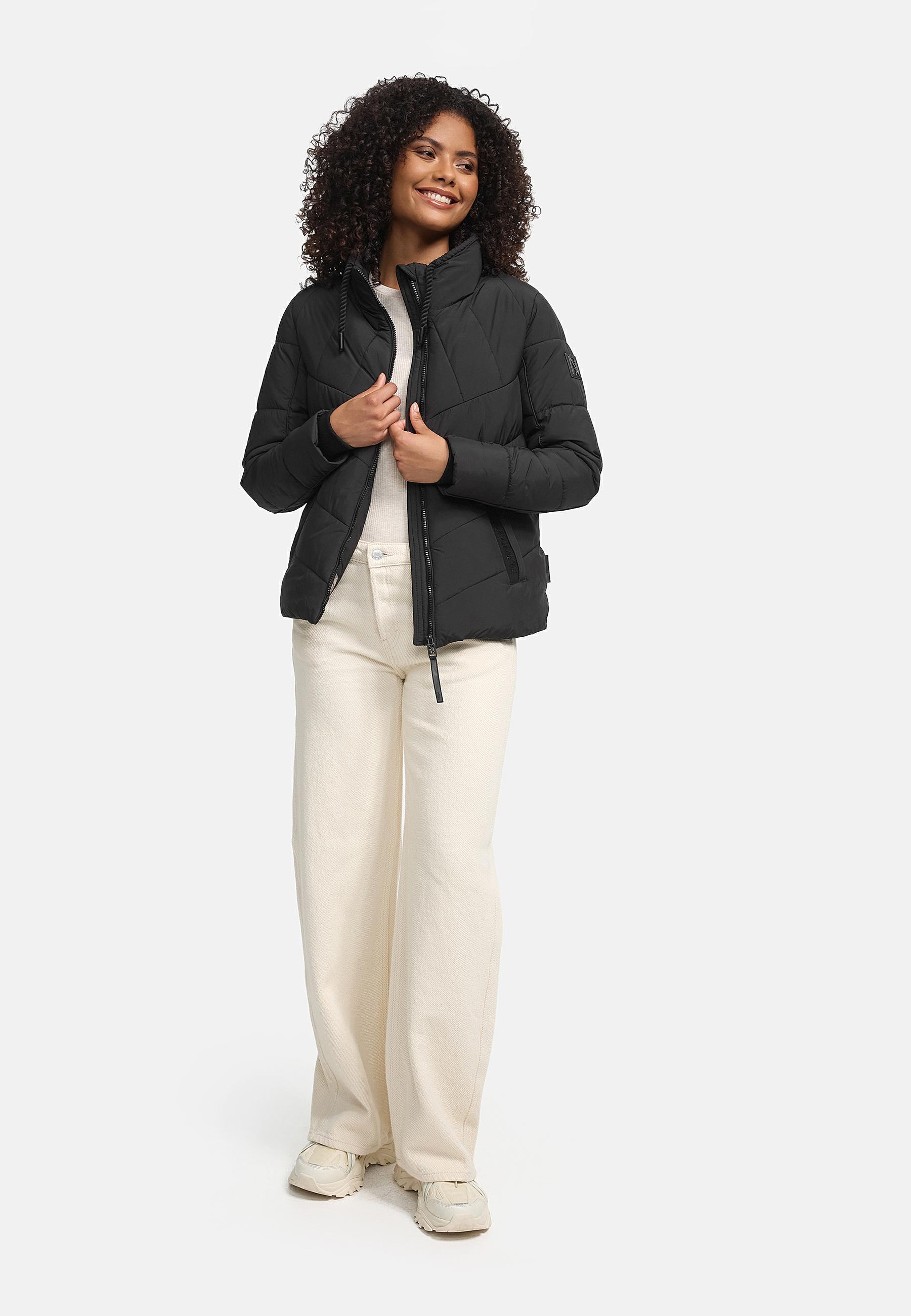 Steppjacke mit hohem Kragen "Liebesfee 14" Black