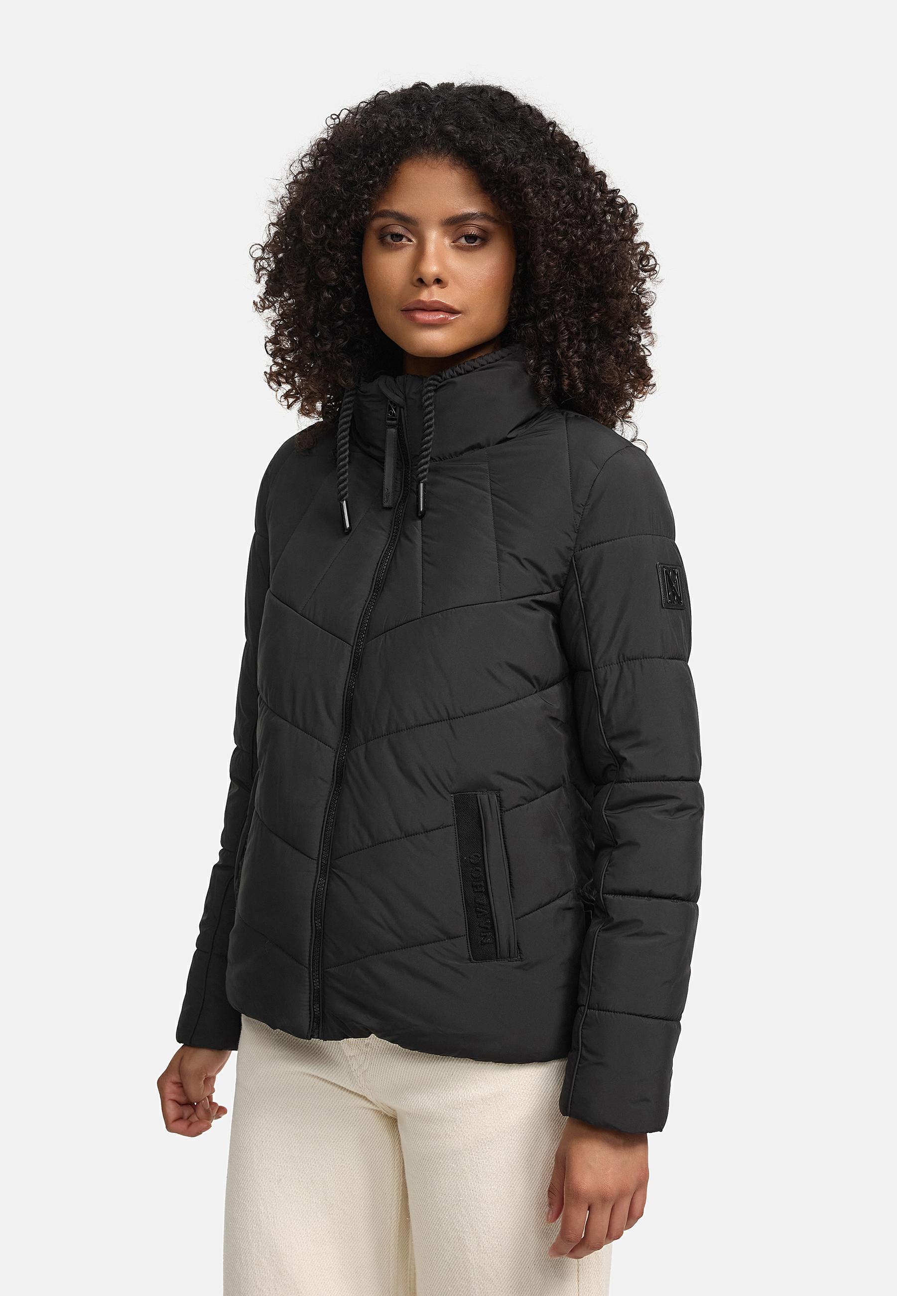 Steppjacke mit hohem Kragen "Liebesfee 14" Black