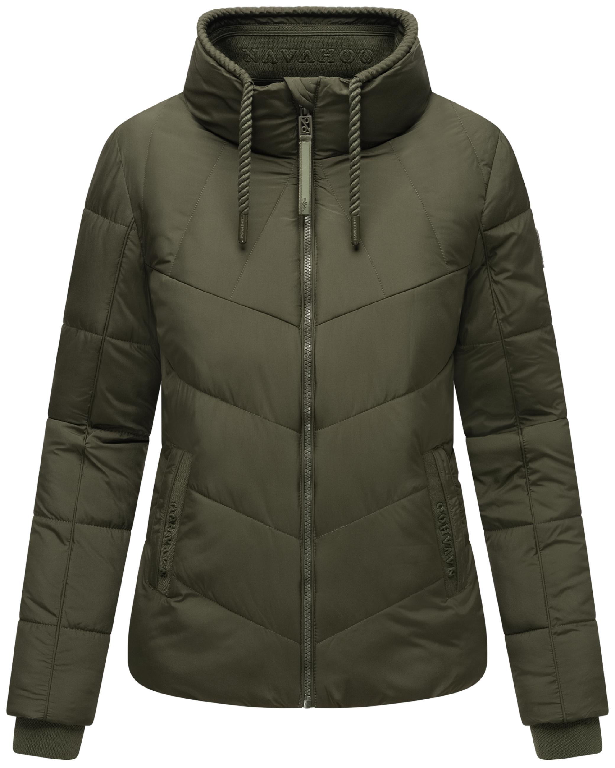 Steppjacke mit hohem Kragen "Liebesfee 14" Dark Olive