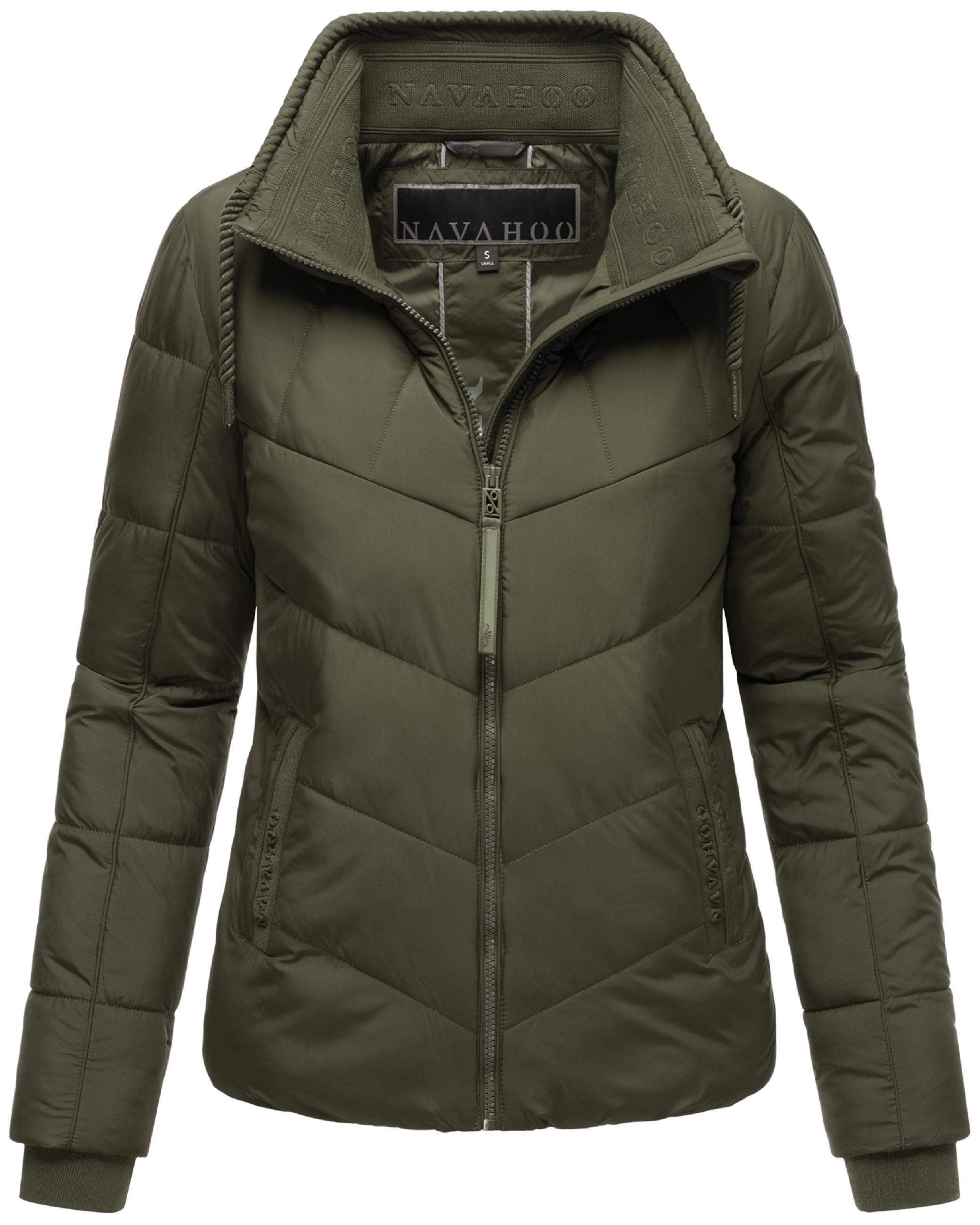 Steppjacke mit hohem Kragen "Liebesfee 14" Dark Olive