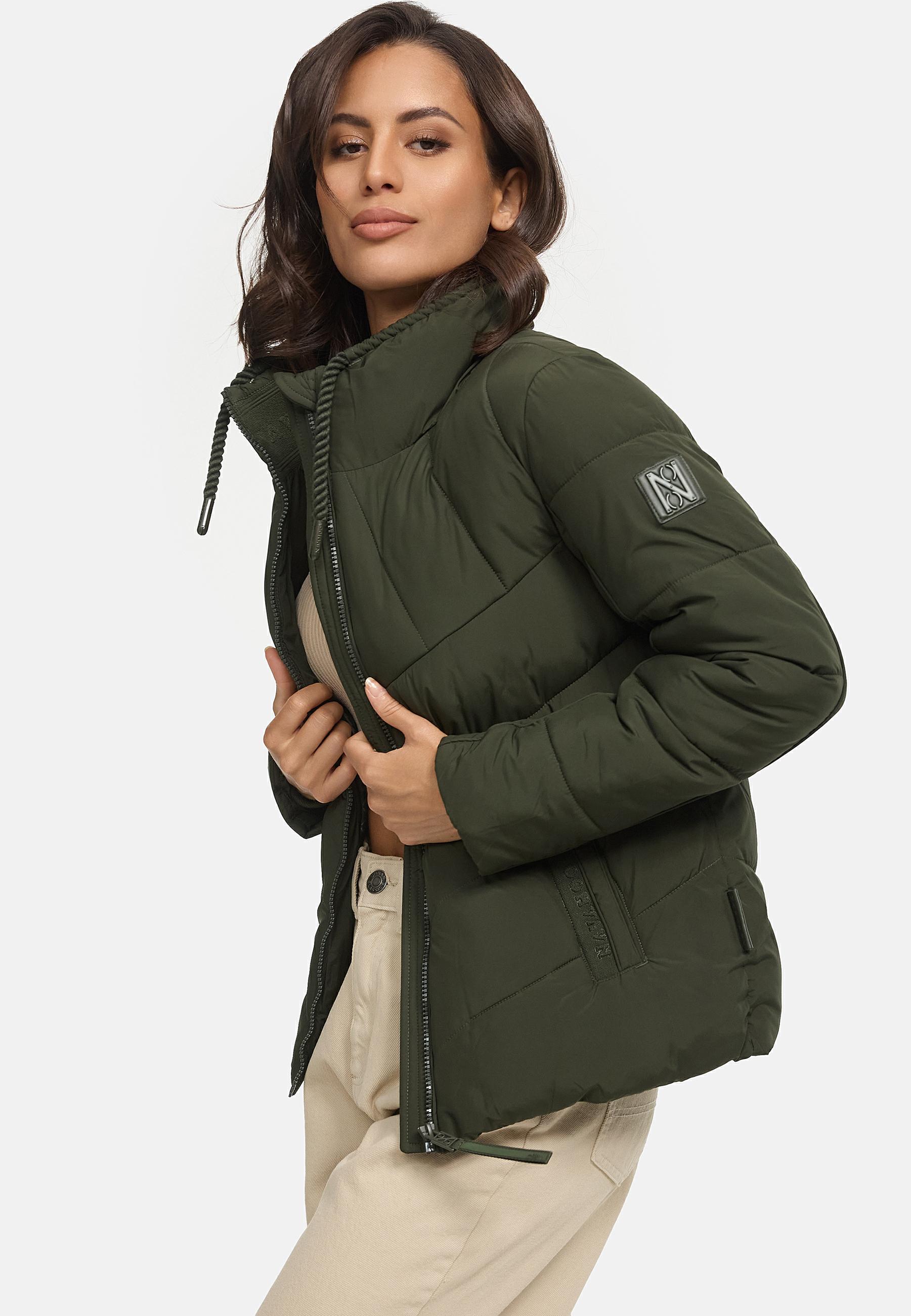 Steppjacke mit hohem Kragen "Liebesfee 14" Dark Olive