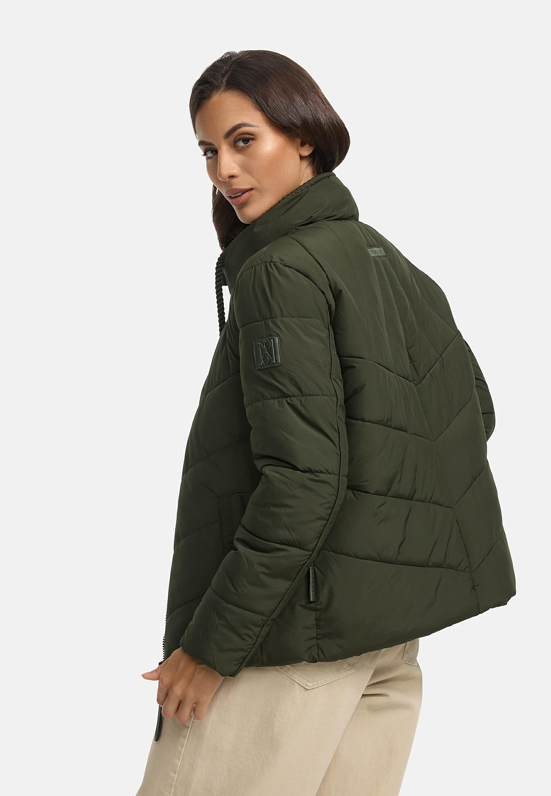 Steppjacke mit hohem Kragen "Liebesfee 14" Dark Olive
