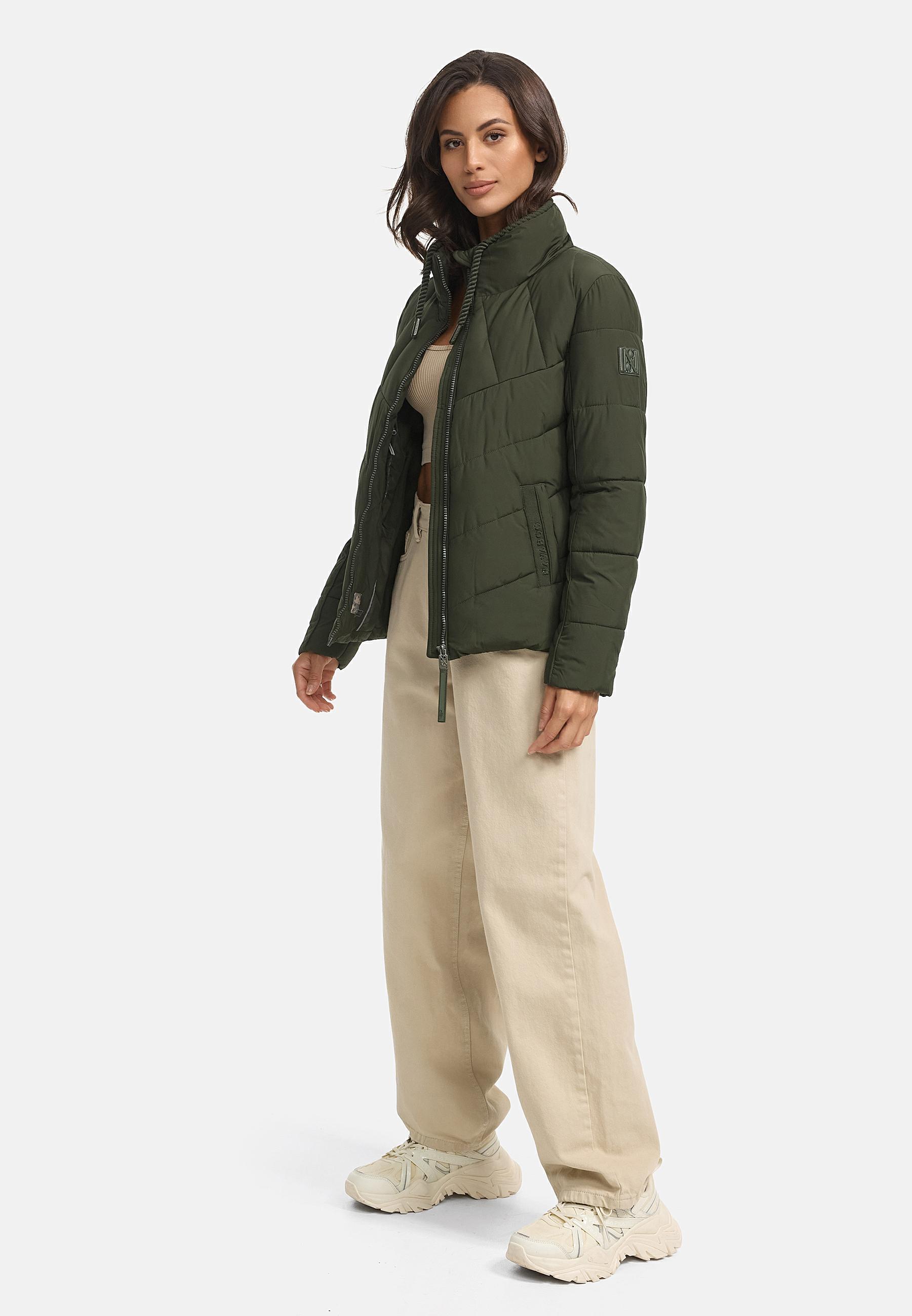 Steppjacke mit hohem Kragen "Liebesfee 14" Dark Olive