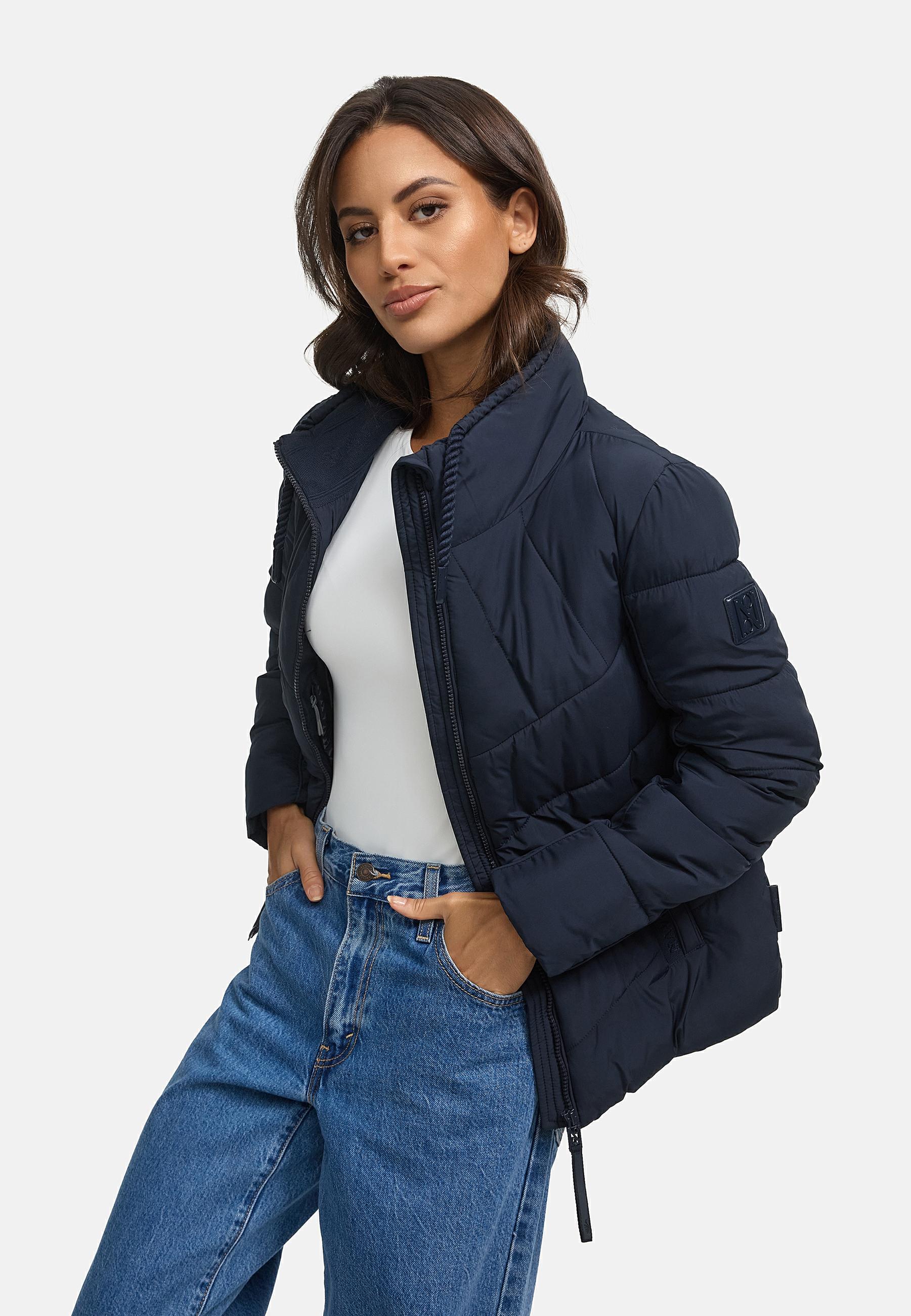 Steppjacke mit hohem Kragen "Liebesfee 14" Navy