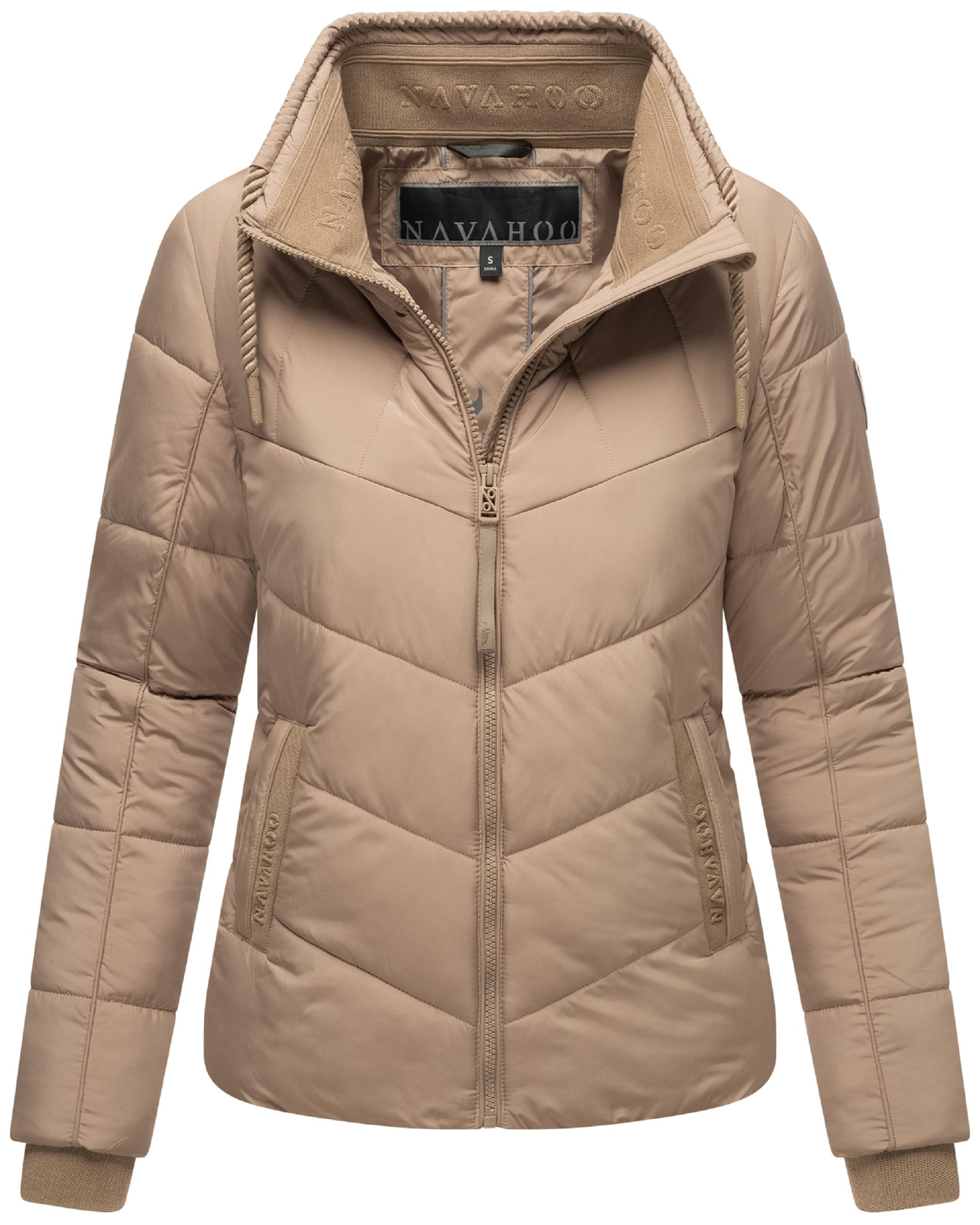 Steppjacke mit hohem Kragen "Liebesfee 14" Taupe Grey