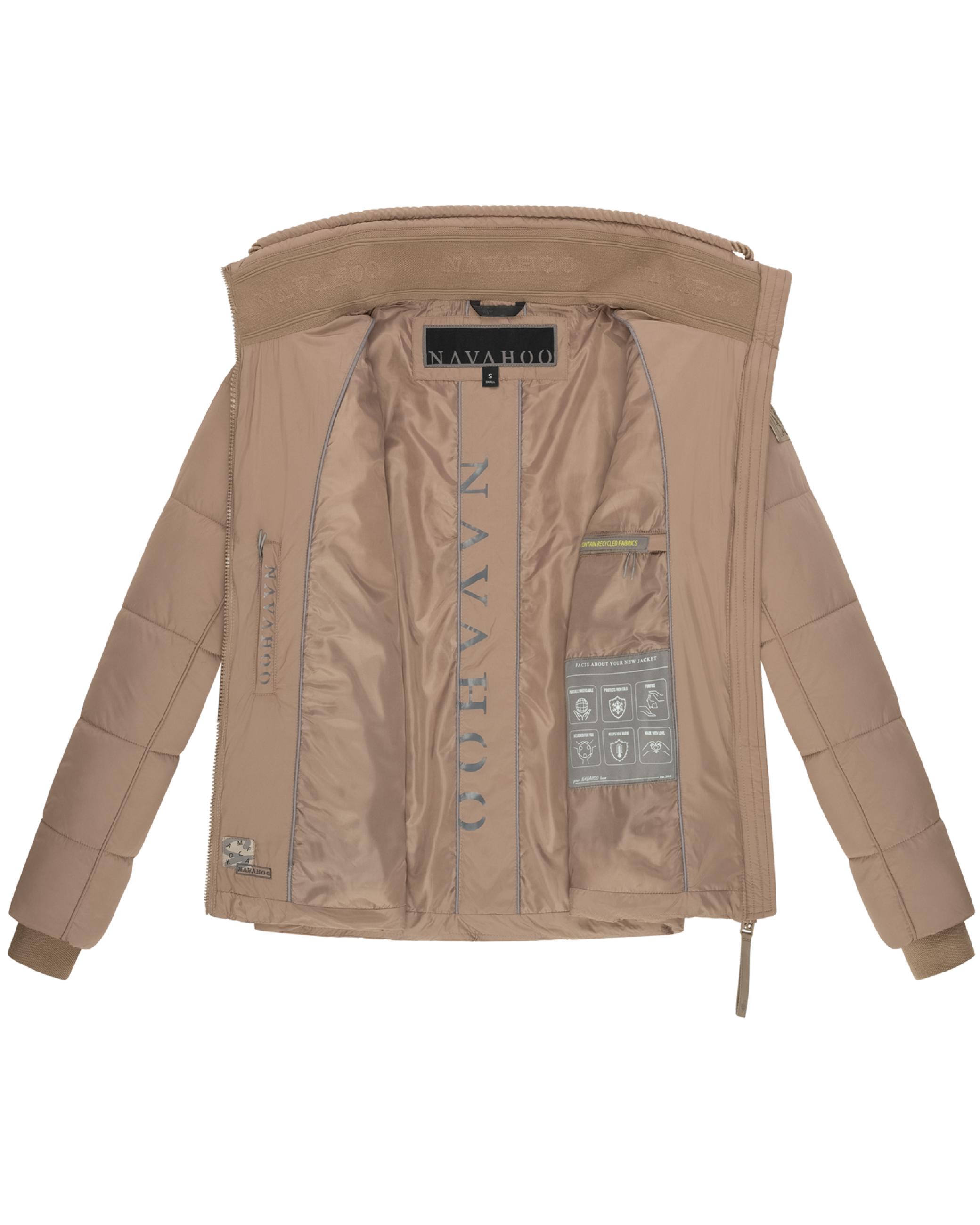 Steppjacke mit hohem Kragen "Liebesfee 14" Taupe Grey