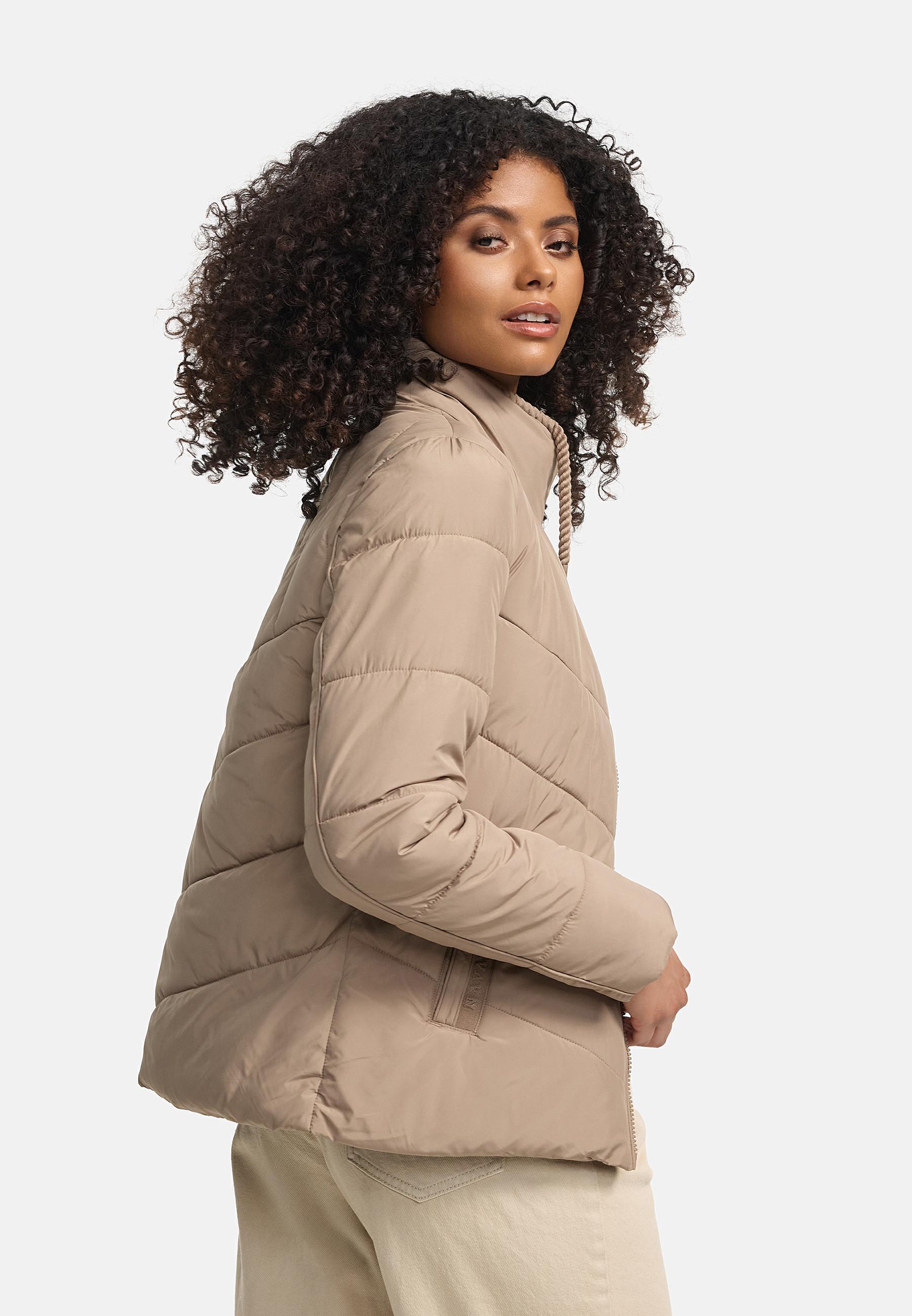 Steppjacke mit hohem Kragen "Liebesfee 14" Taupe Grey