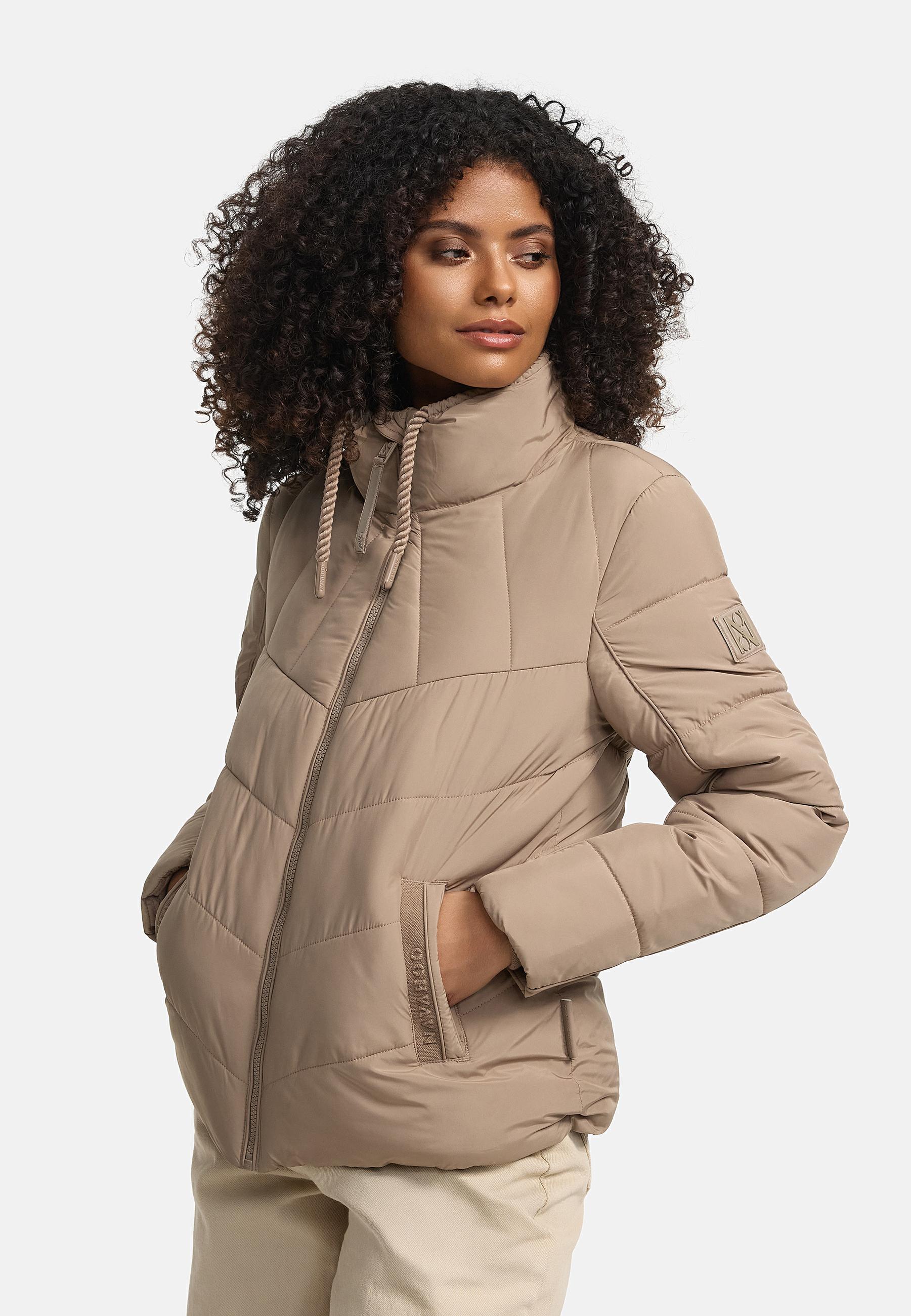 Steppjacke mit hohem Kragen "Liebesfee 14" Taupe Grey