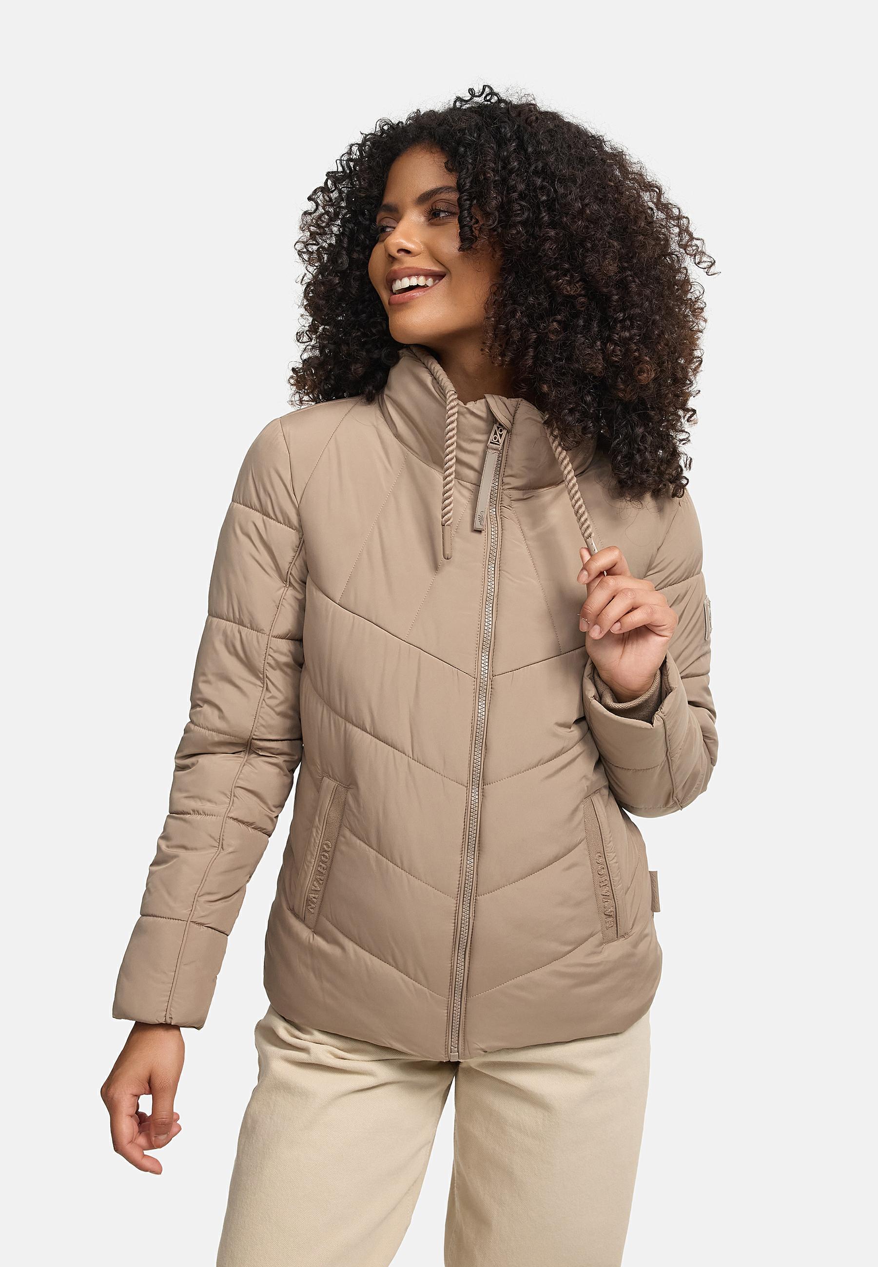 Steppjacke mit hohem Kragen "Liebesfee 14" Taupe Grey