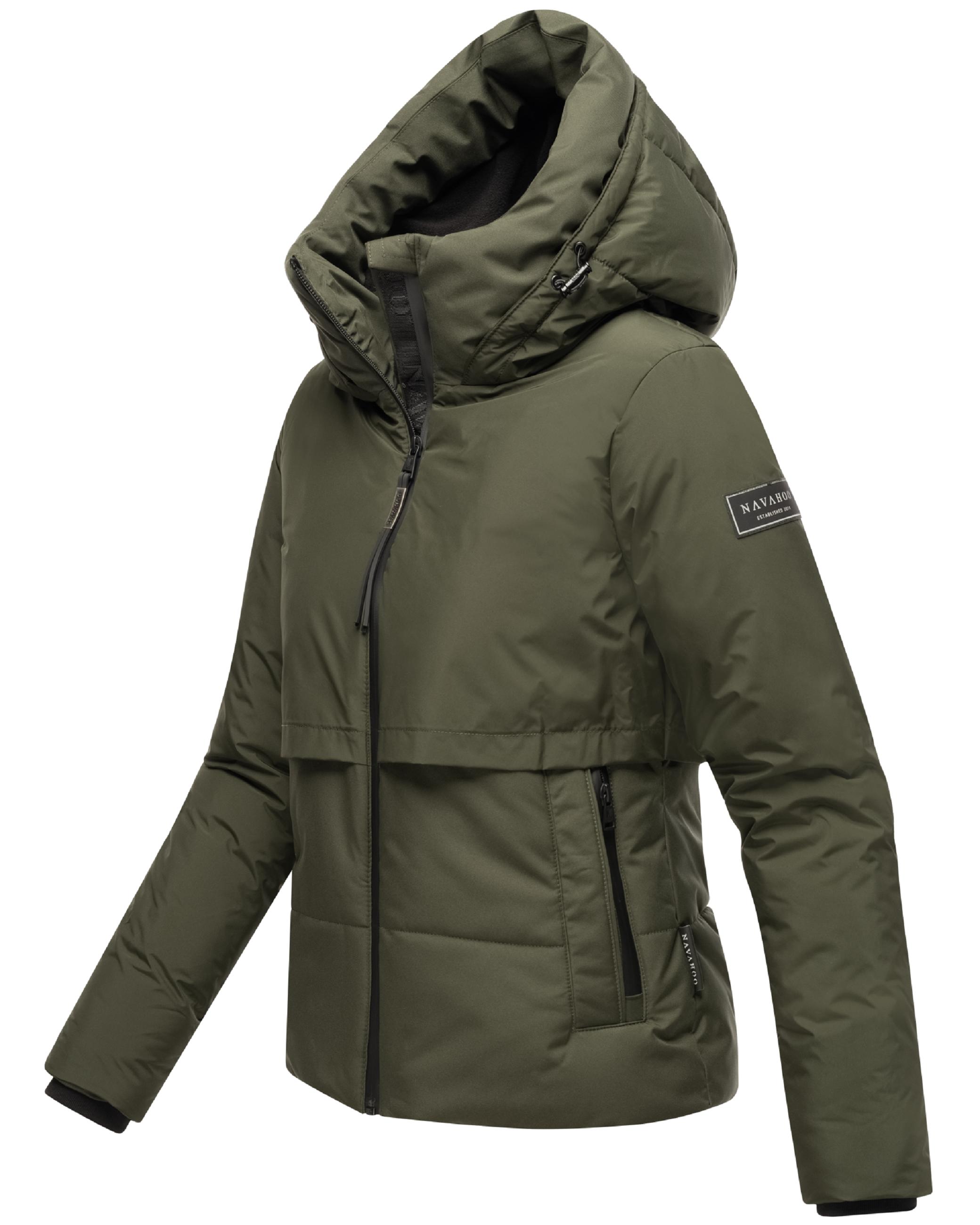 Winterjacke mit Fleece-Futter "Liebesküken XIV" Dark Olive