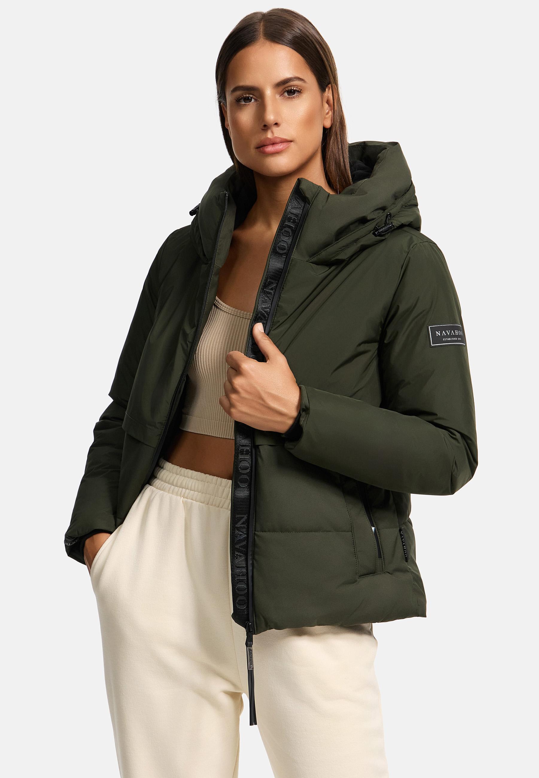 Winterjacke mit Fleece-Futter "Liebesküken XIV" Dark Olive