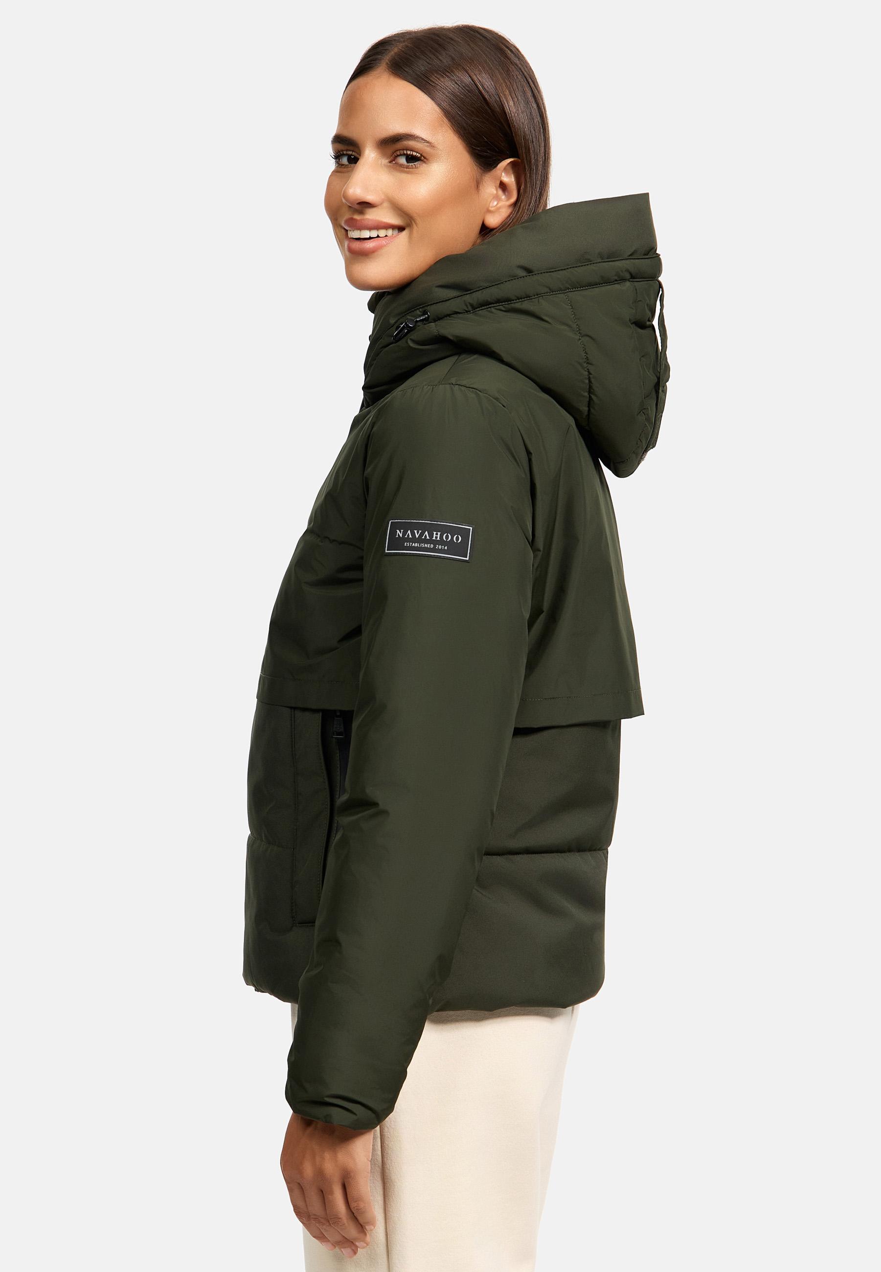 Winterjacke mit Fleece-Futter "Liebesküken XIV" Dark Olive