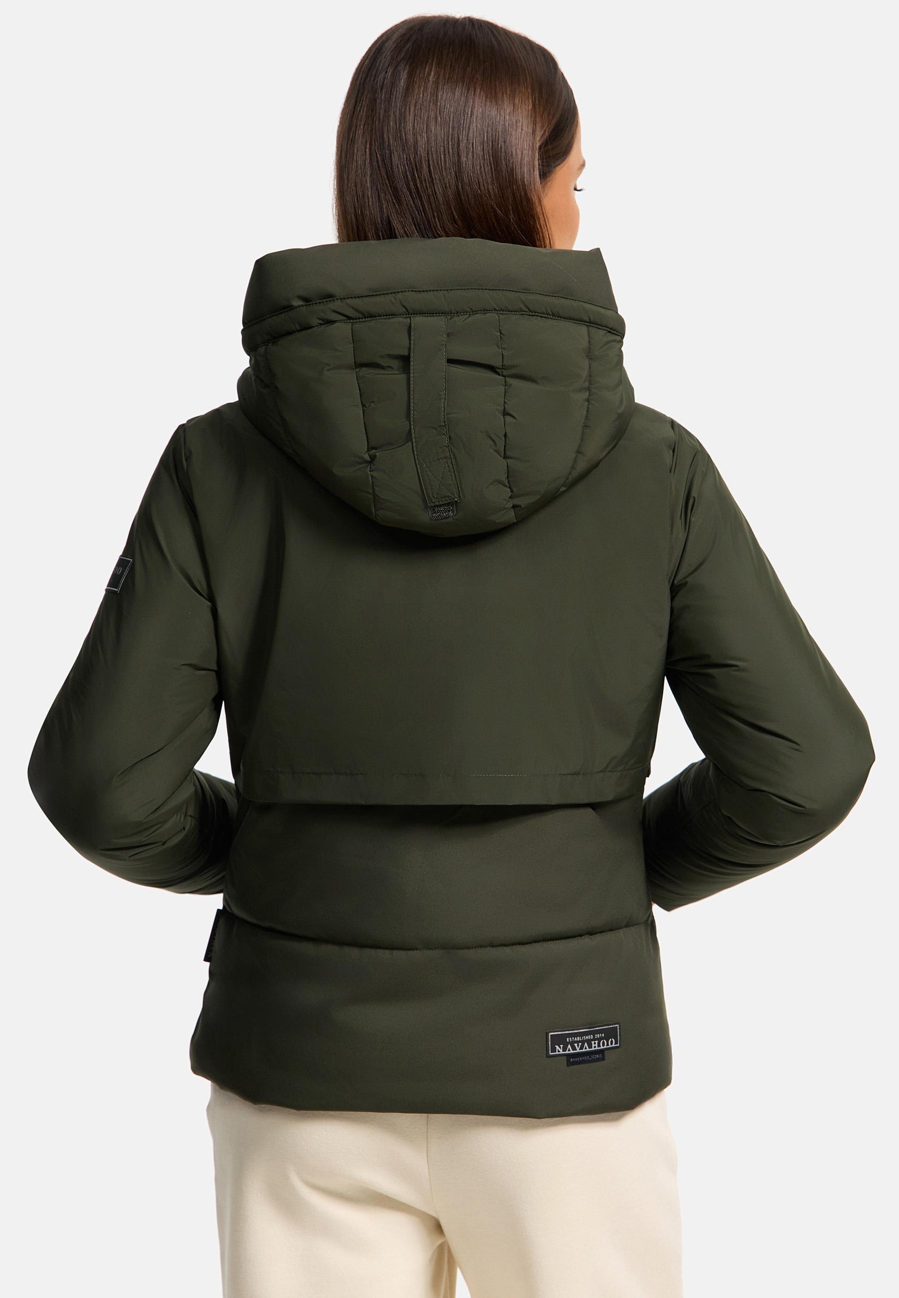 Winterjacke mit Fleece-Futter "Liebesküken XIV" Dark Olive