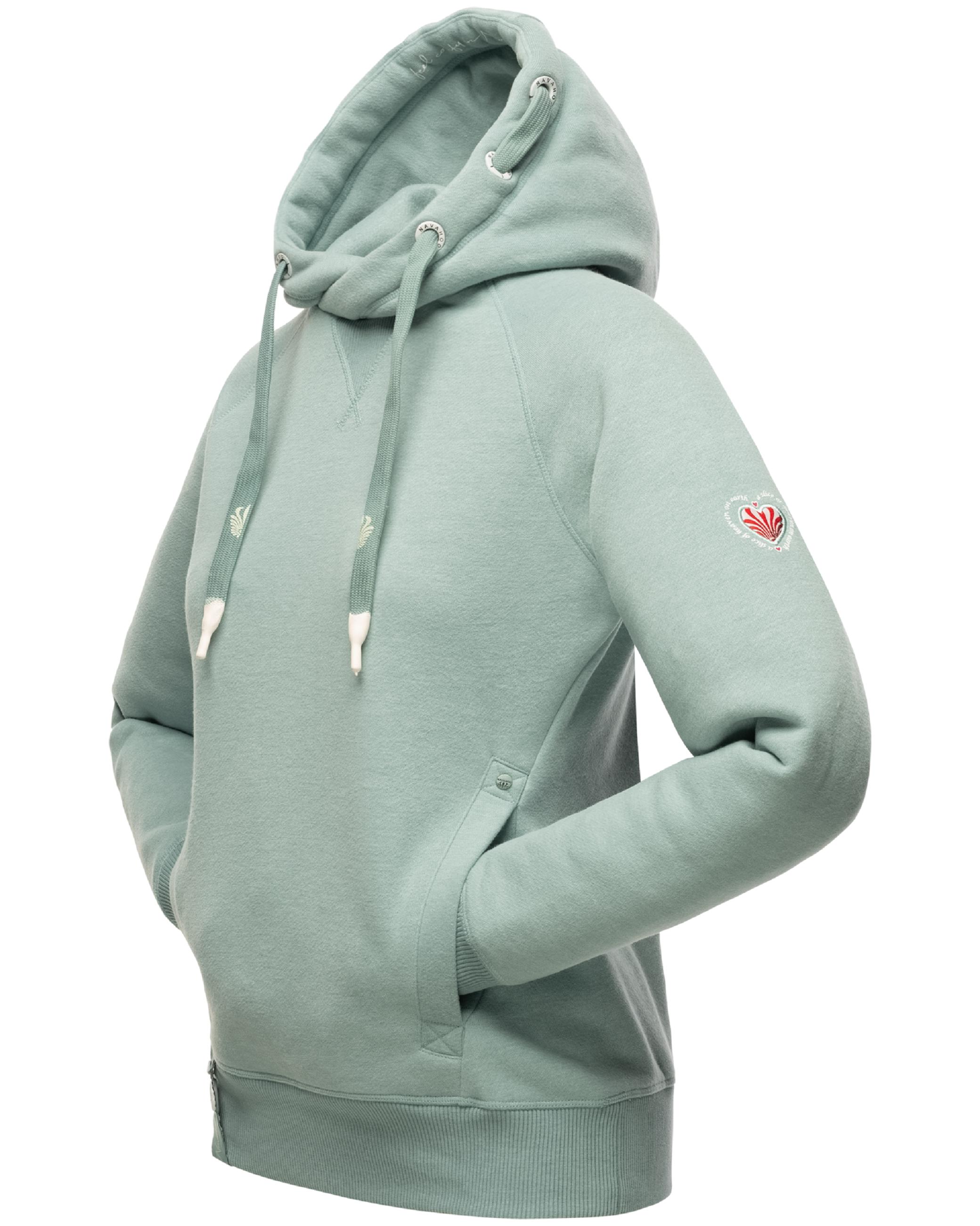 Extraweicher Hoodie "Liebesmäuschen" Dusty Mint Melange