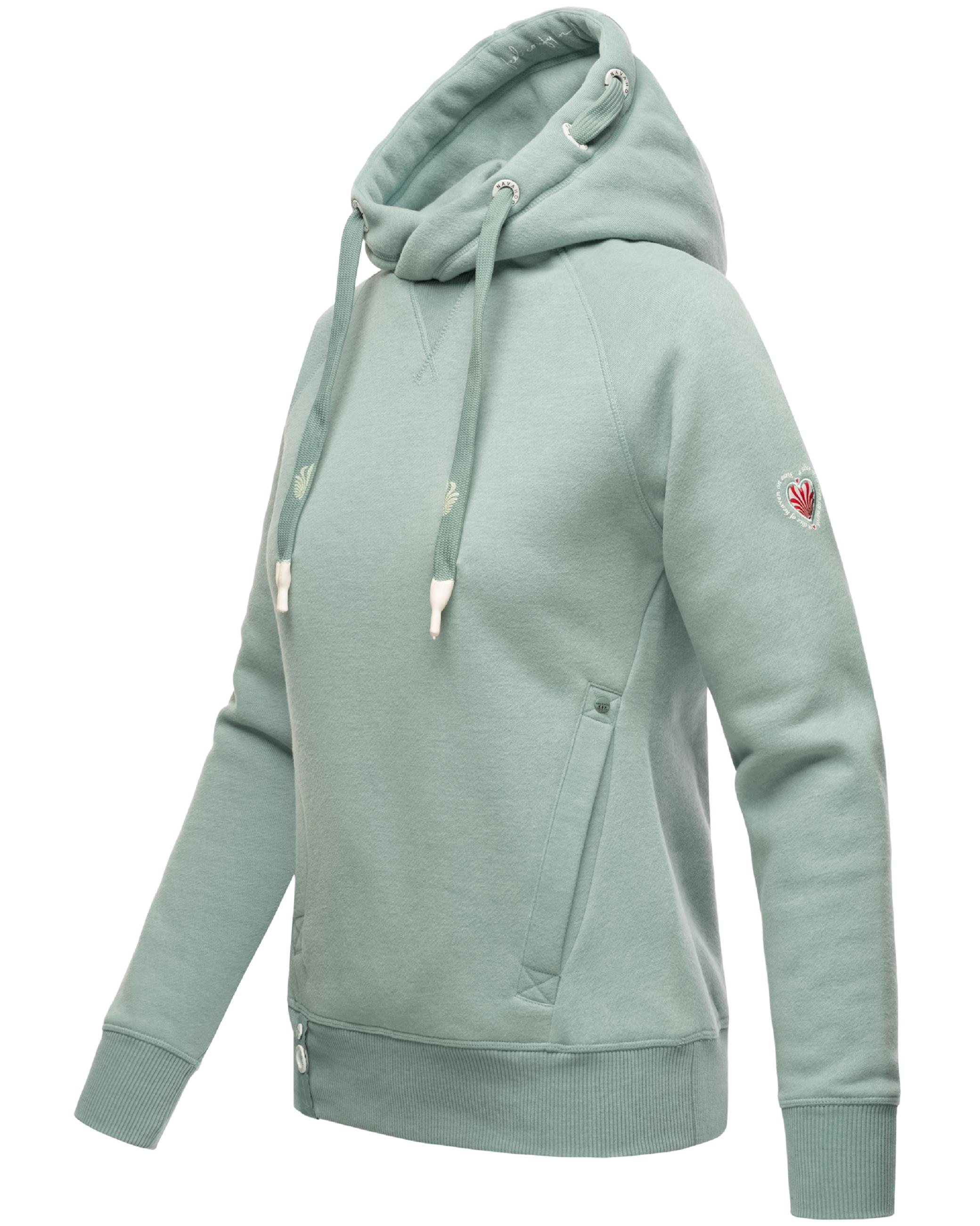 Extraweicher Hoodie "Liebesmäuschen" Dusty Mint Melange