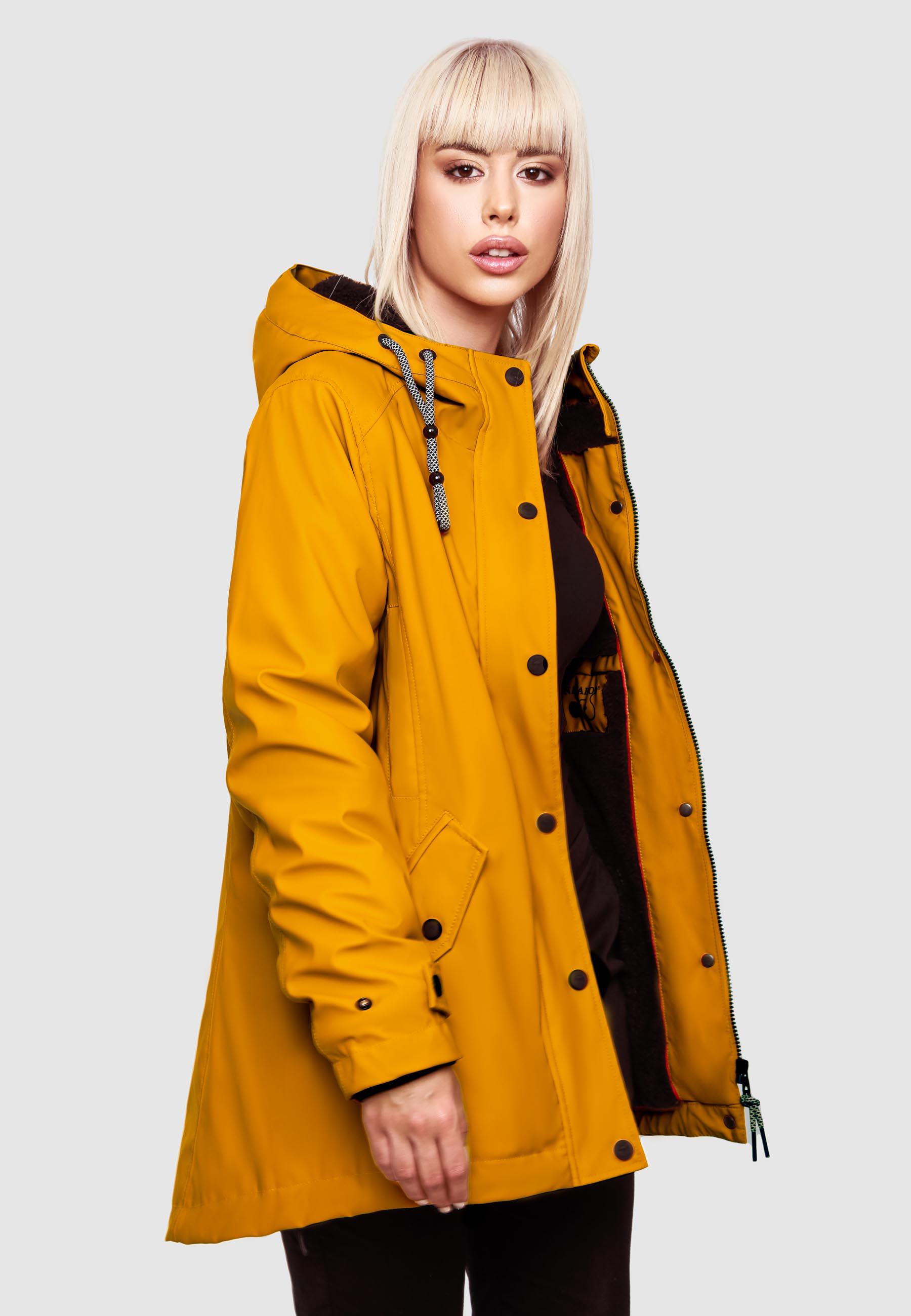 Regenjacke mit Kapuze "Lindraa" Amber Yellow