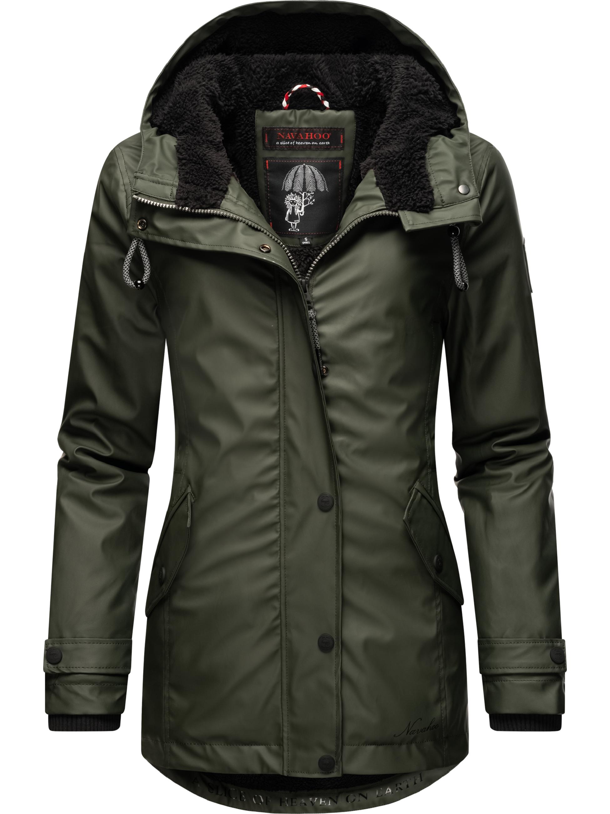 Regenjacke mit Kapuze "Lindraa" Dark Olive