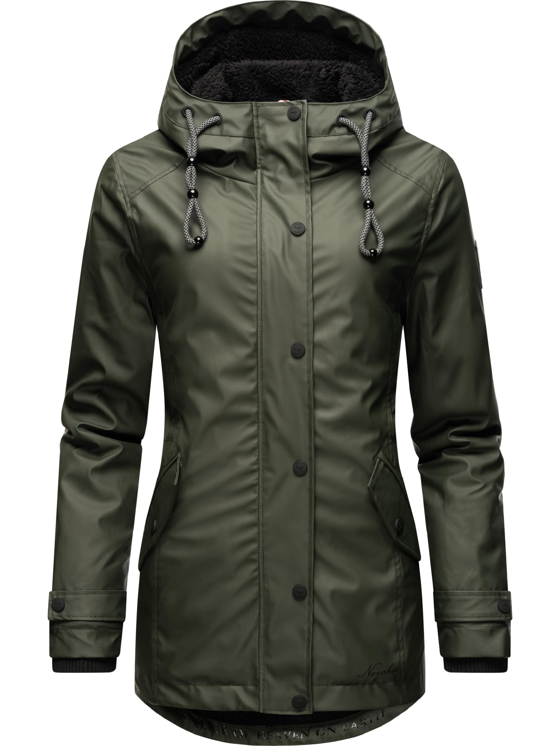 Regenjacke mit Kapuze "Lindraa" Dark Olive