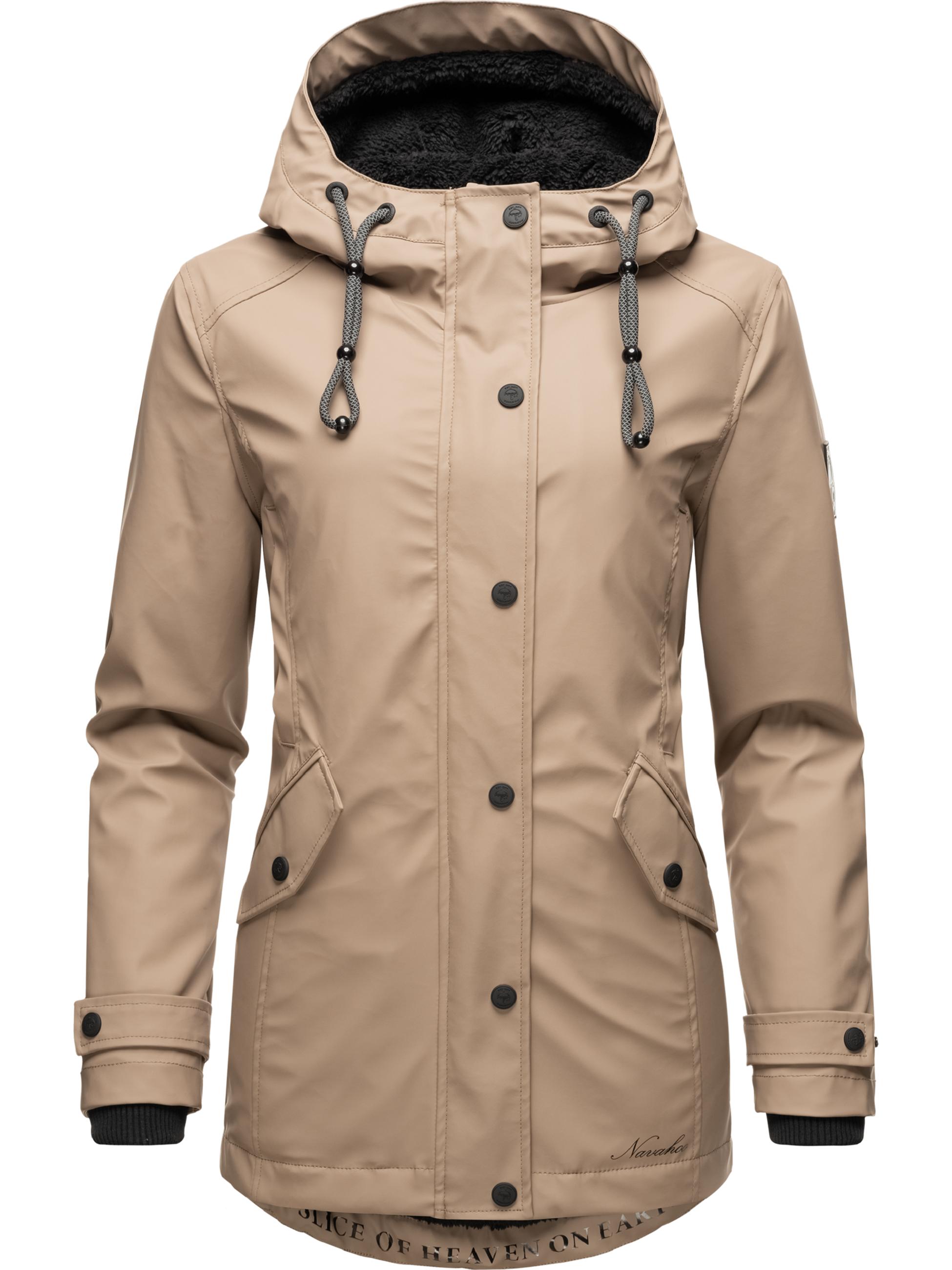 Regenjacke mit Kapuze "Lindraa" Taupe