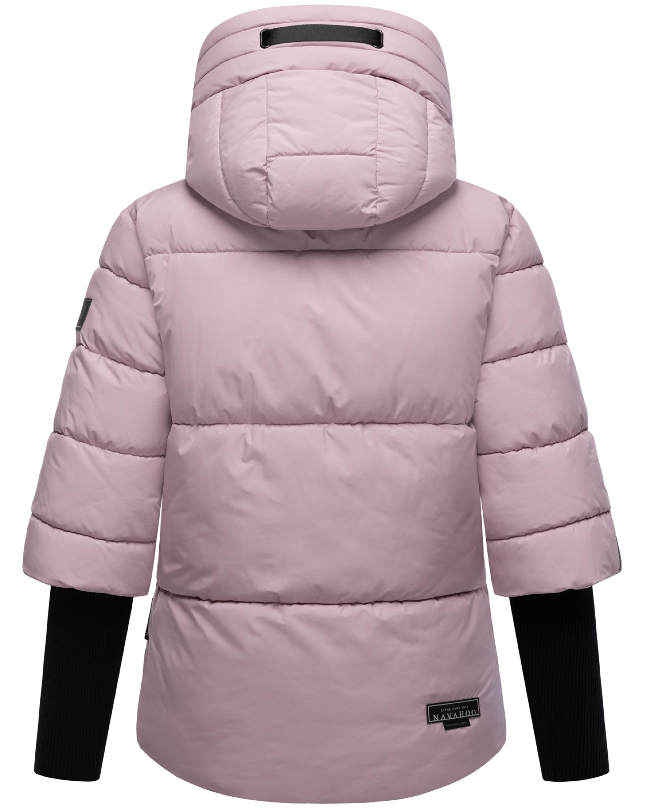 Winter Steppjacke mit Rippstrickärmeln "Lotusherz XIV" Lilac Rose