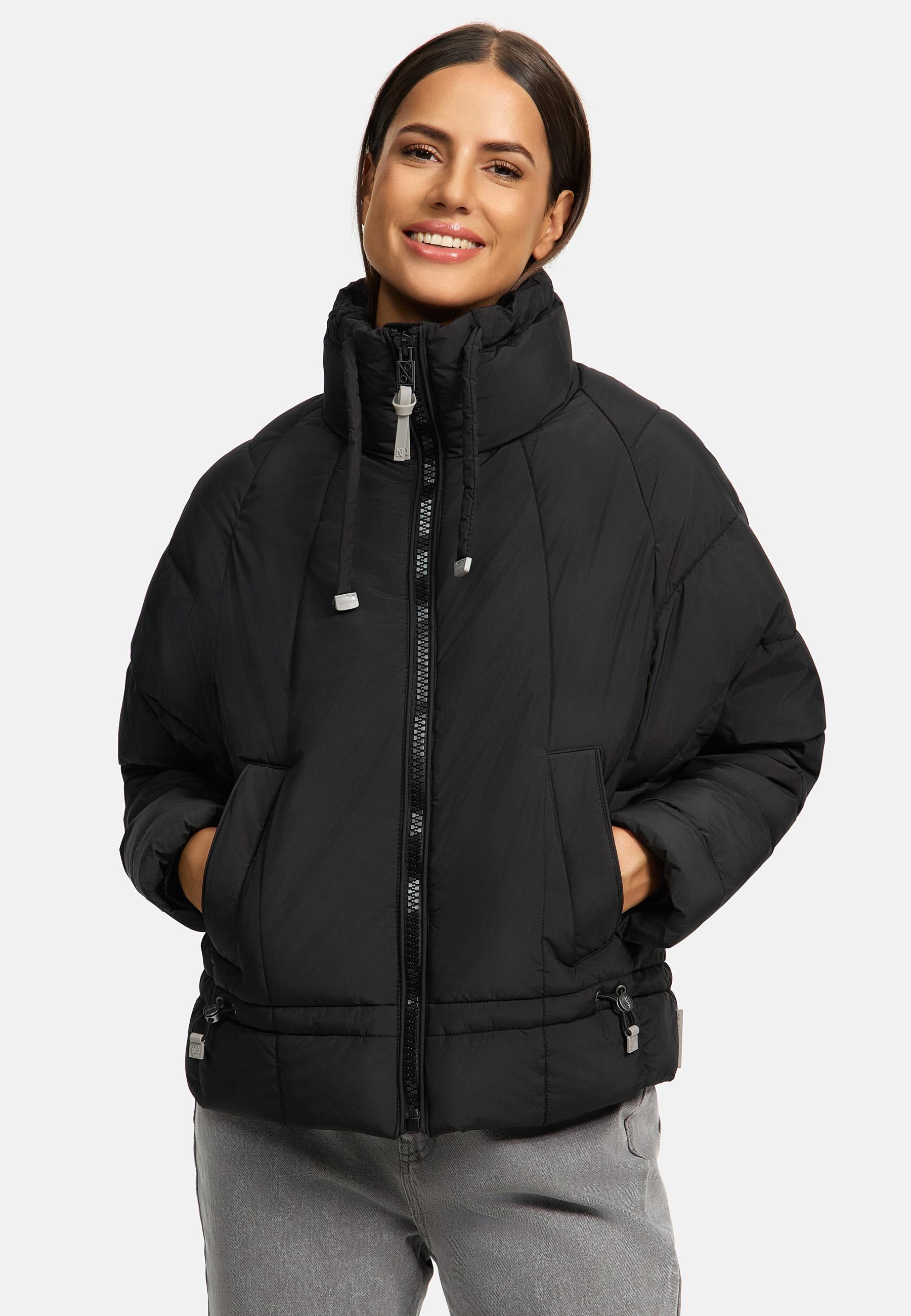 Steppjacke mit Fledermausärmeln "Luftzauber 14" Black