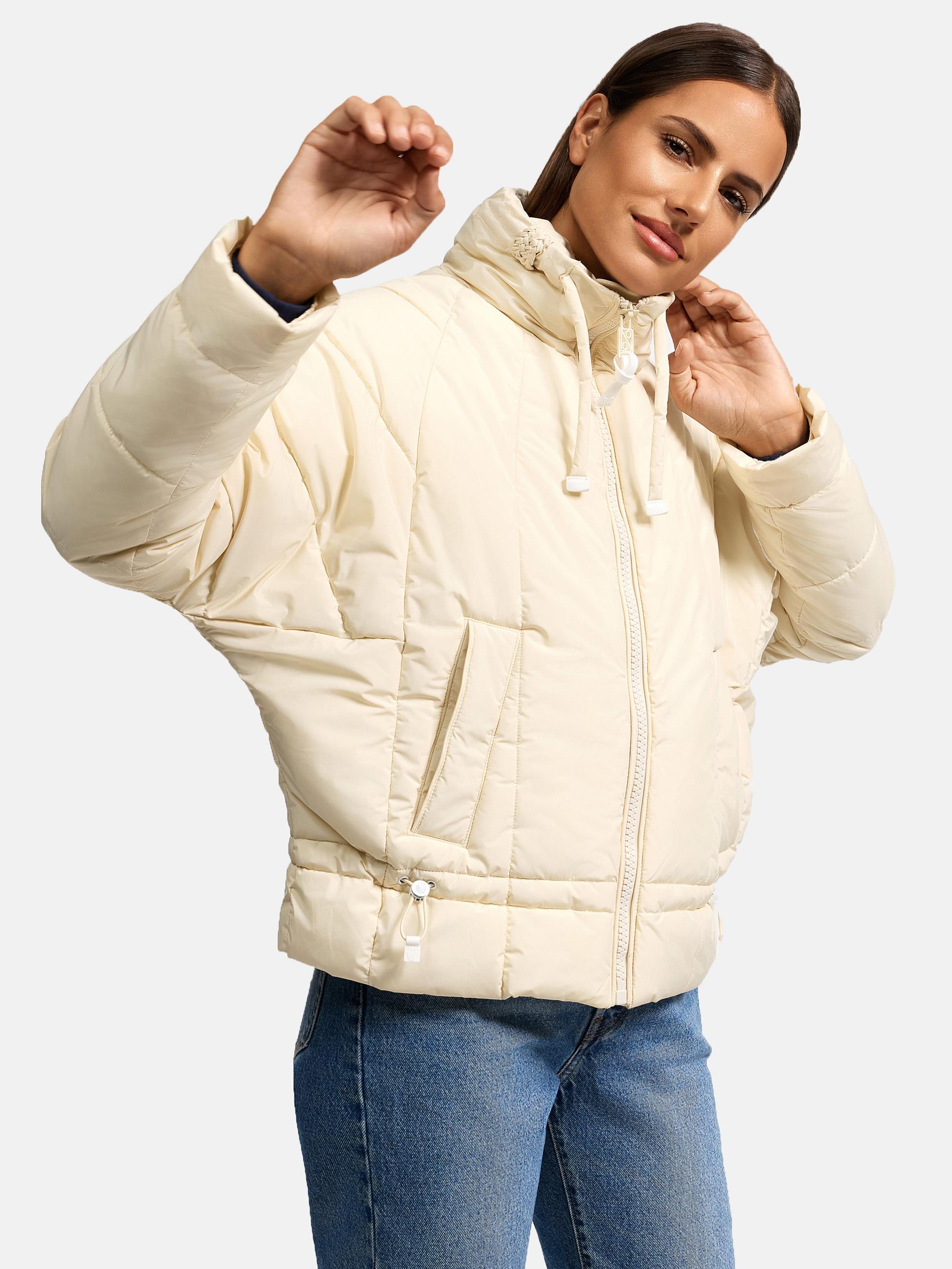 Steppjacke mit Fledermausärmeln "Luftzauber 14" Cream