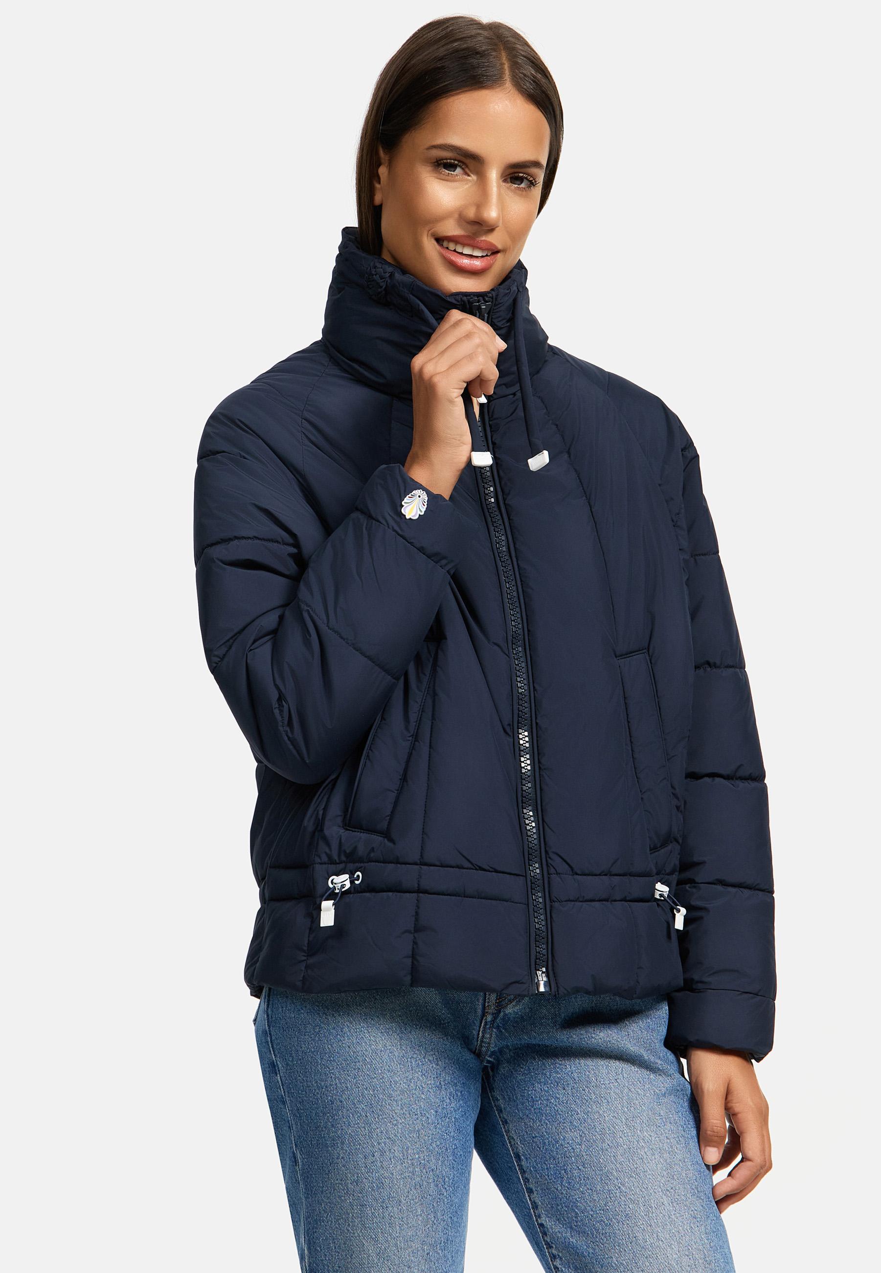 Steppjacke mit Fledermausärmeln "Luftzauber 14" Navy