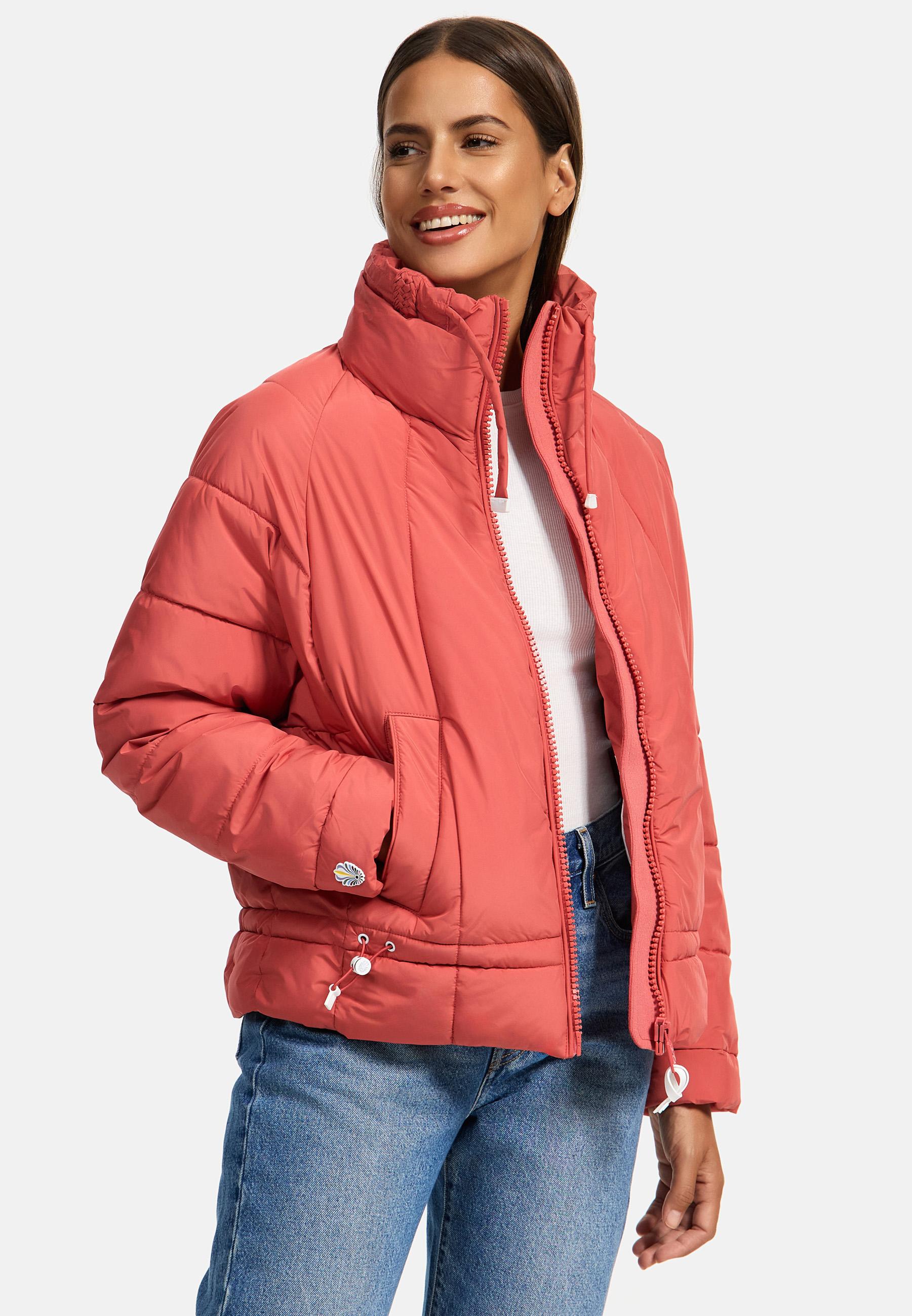 Steppjacke mit Fledermausärmeln "Luftzauber 14" Rouge