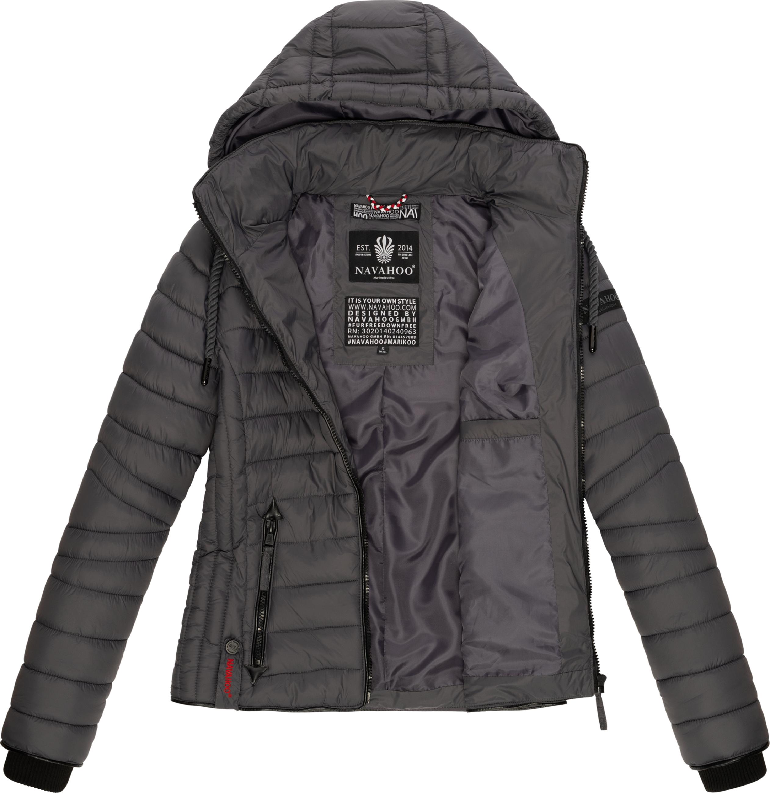 Leichte Steppjacke mit Kapuze "Lulana" Anthracite