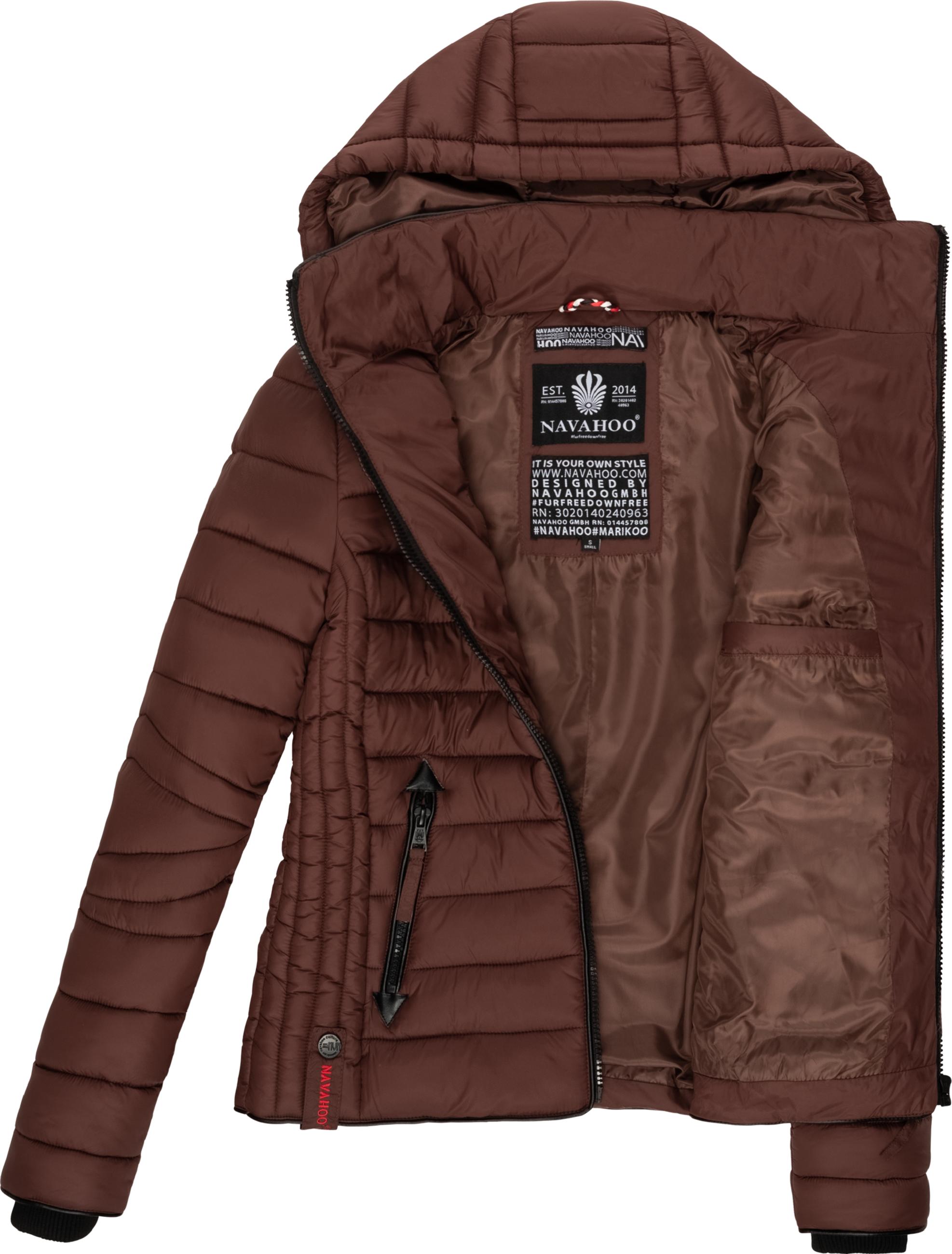 Leichte Steppjacke mit Kapuze "Lulana" Chocolate